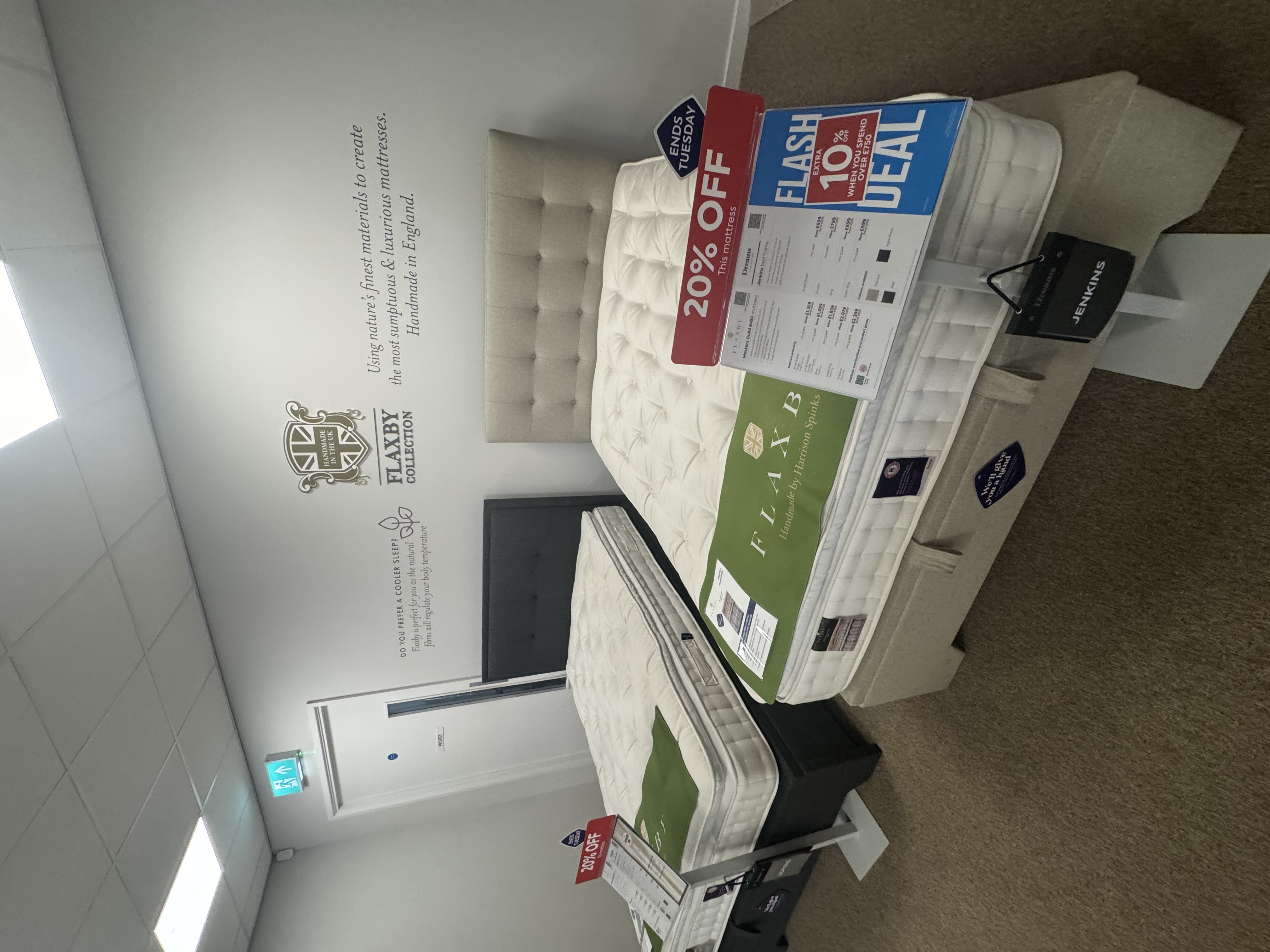 Flaxby Mattresses 20% off and Ottoman bed frames Ends Tuesday.
Early Weekend Flash deal 10% off over £750 running 03/09/2026-07/09/26