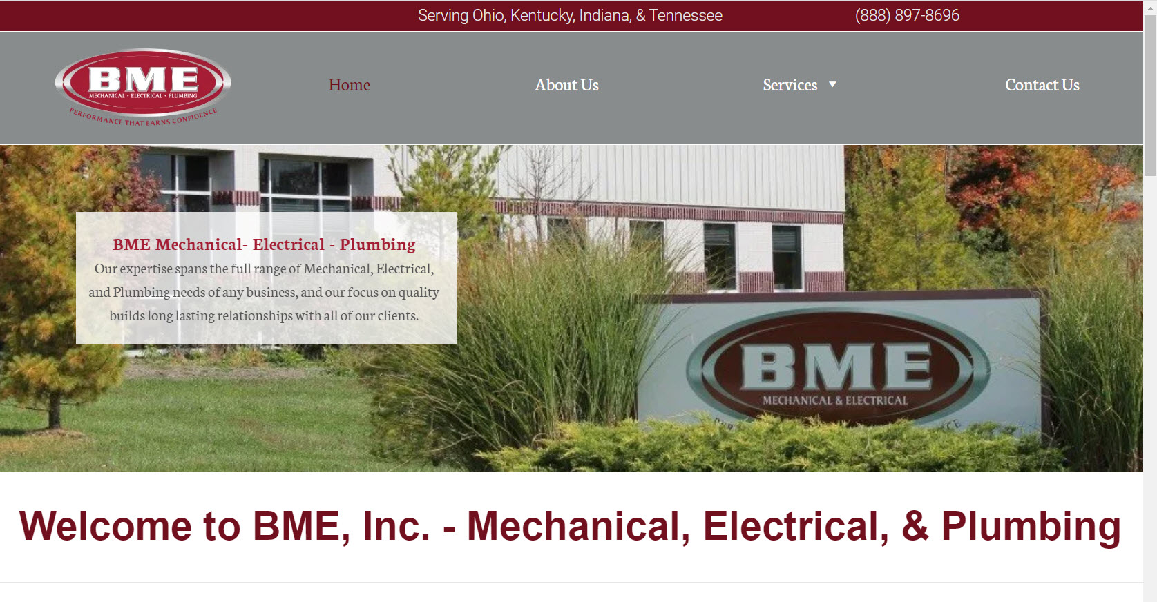 BME - Midwest's leading specialized mechanical contractor, provides mechanical, electrical, HVAC and plumbing services for commercial and industrial partners servicing all of Ohio, Indiana, Kentucky and Tennessee.  Call 888.897.8696 Anytime!