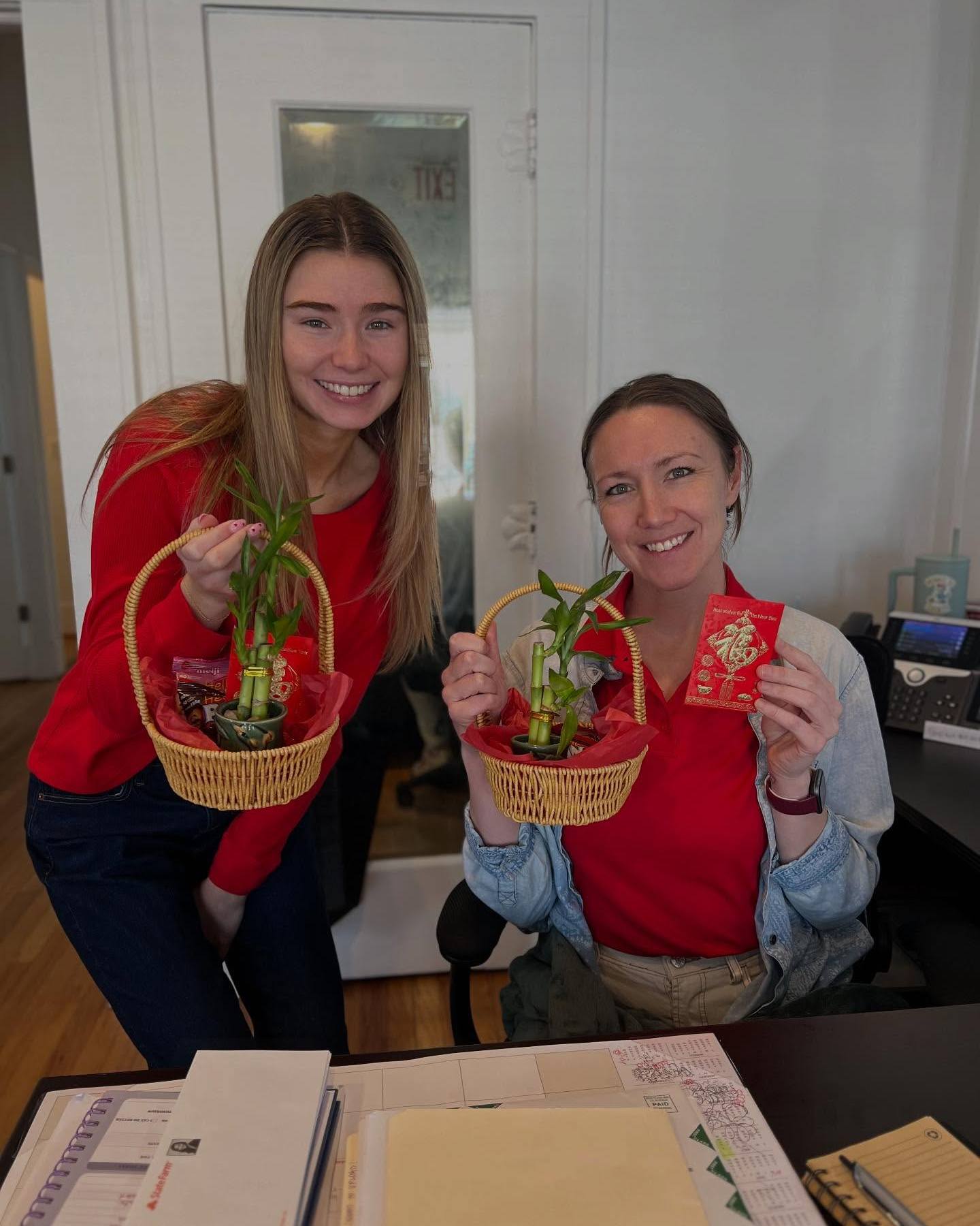 Today we celebrated Lunar New Year with red envelopes and bamboo plants! Grateful for a team that works hard and grows together. Wishing everyone a year filled with abundance, success, and new opportunities.