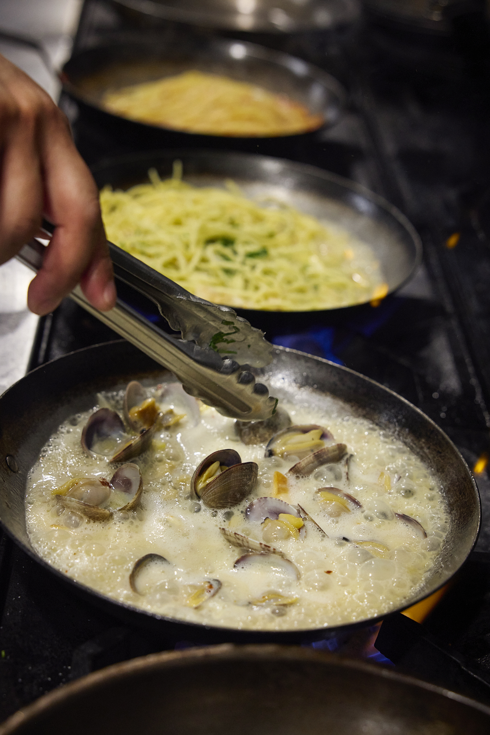 Fresh linguine and clams come together in our kitchen at The Mermaid Inn, where every dish is prepared using quality ingredients and classic coastal flavors.