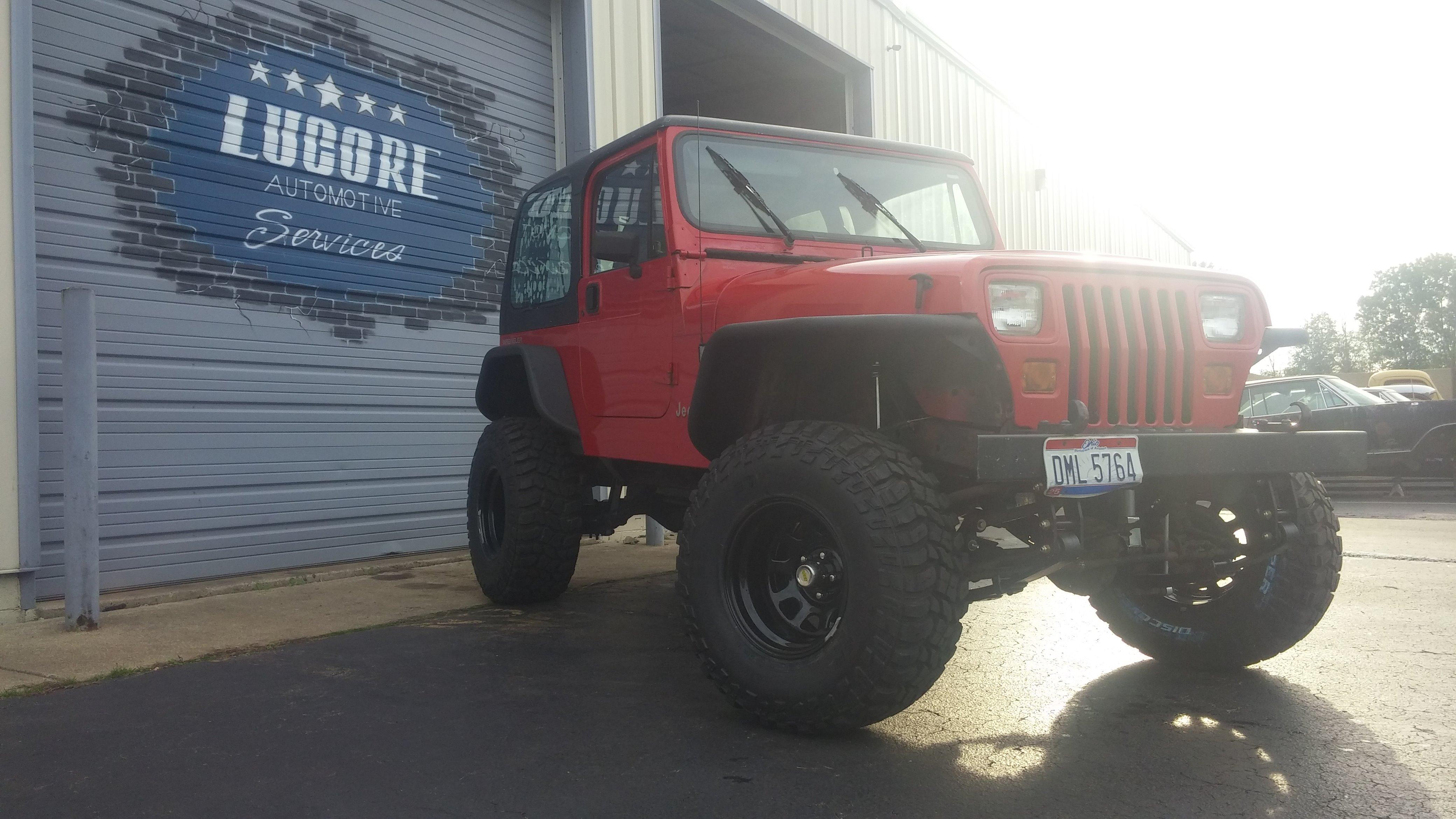 Custom jeep fenders and lift kit.  This jeep is ready for the off roads ahead 