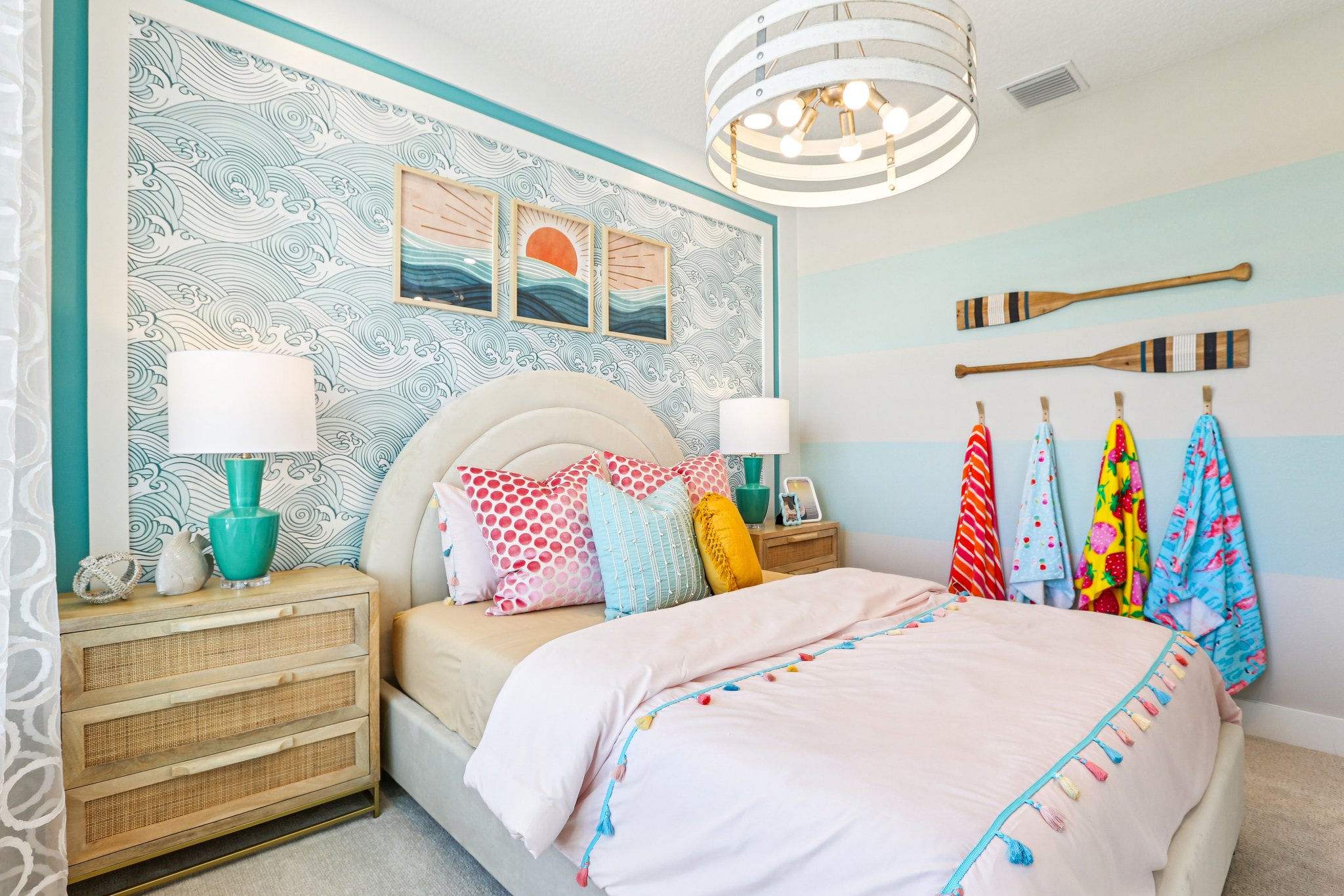 The Second Bedroom of a DRB Homes Bimini Model at Isla Mirada in San Antonio, FL. 