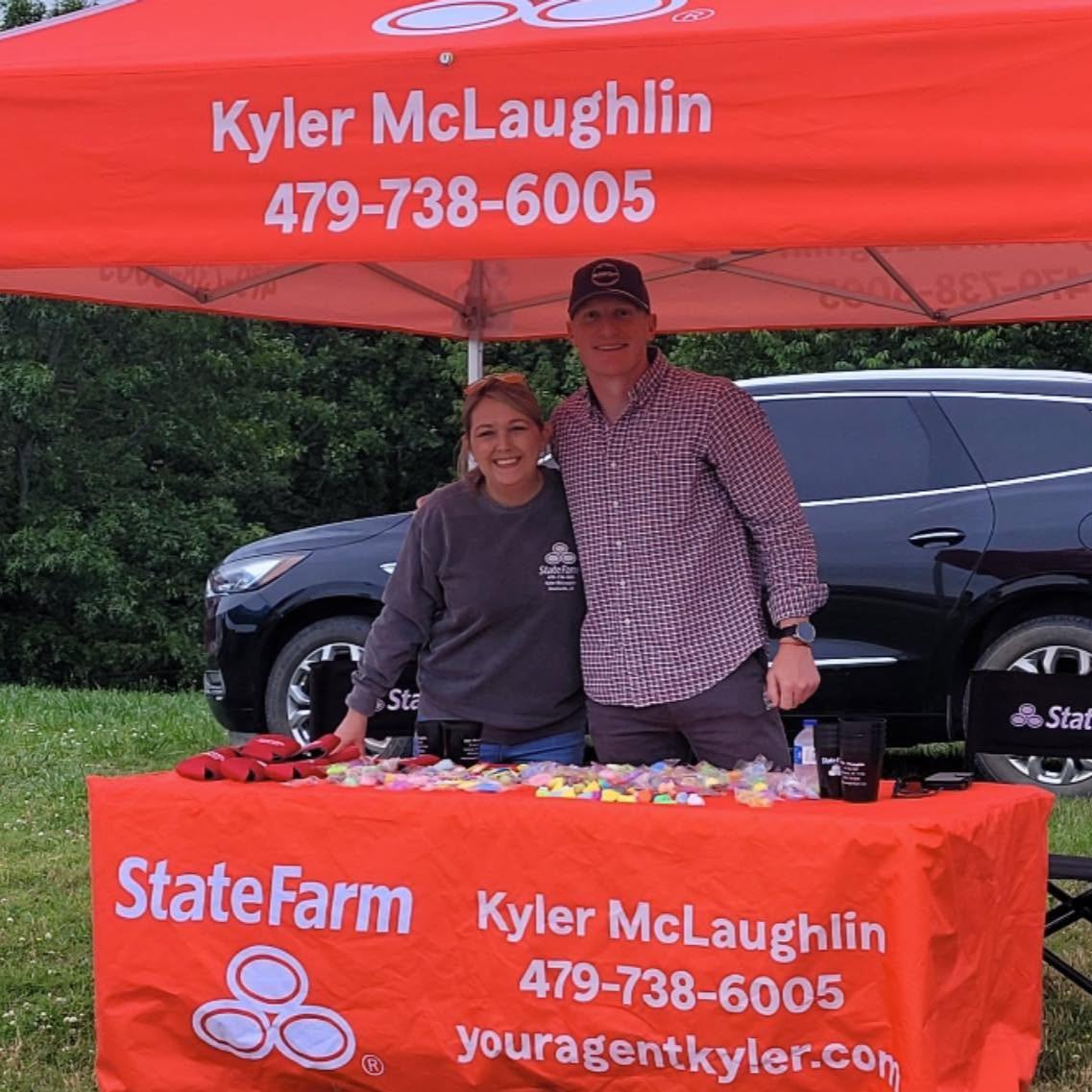 Our booth at the Rodeo on kids night!