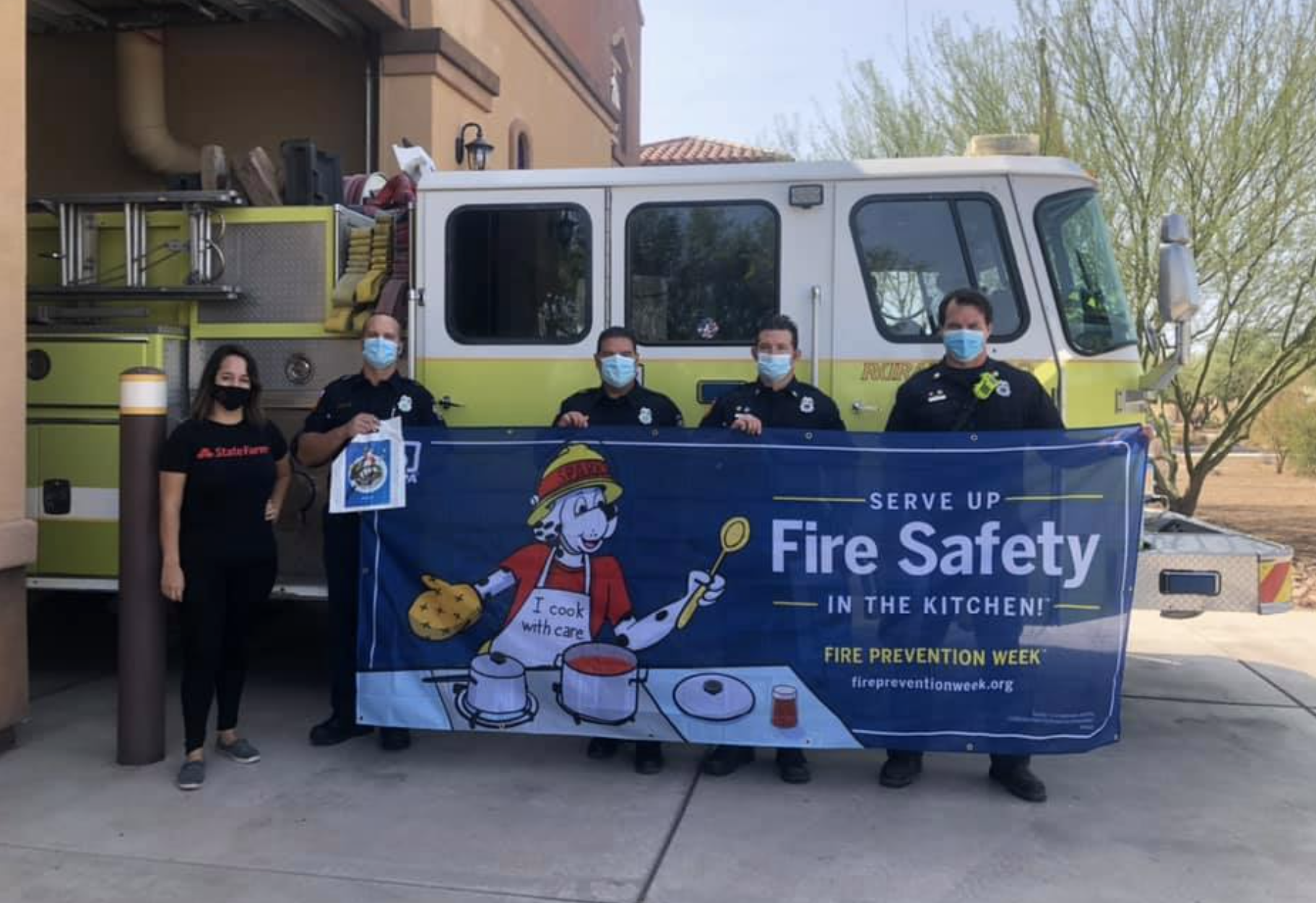 We enjoyed meeting the local Sahuarita firefighters and donating Fire Prevention Kits
