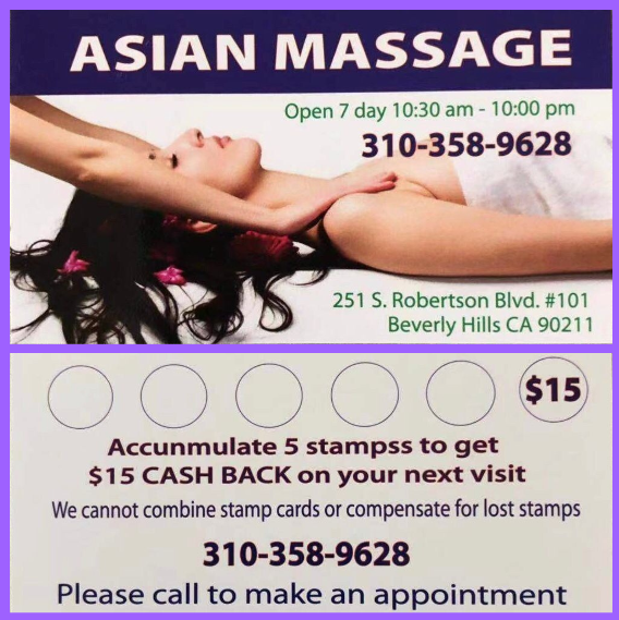 Asian masage beverly hills area