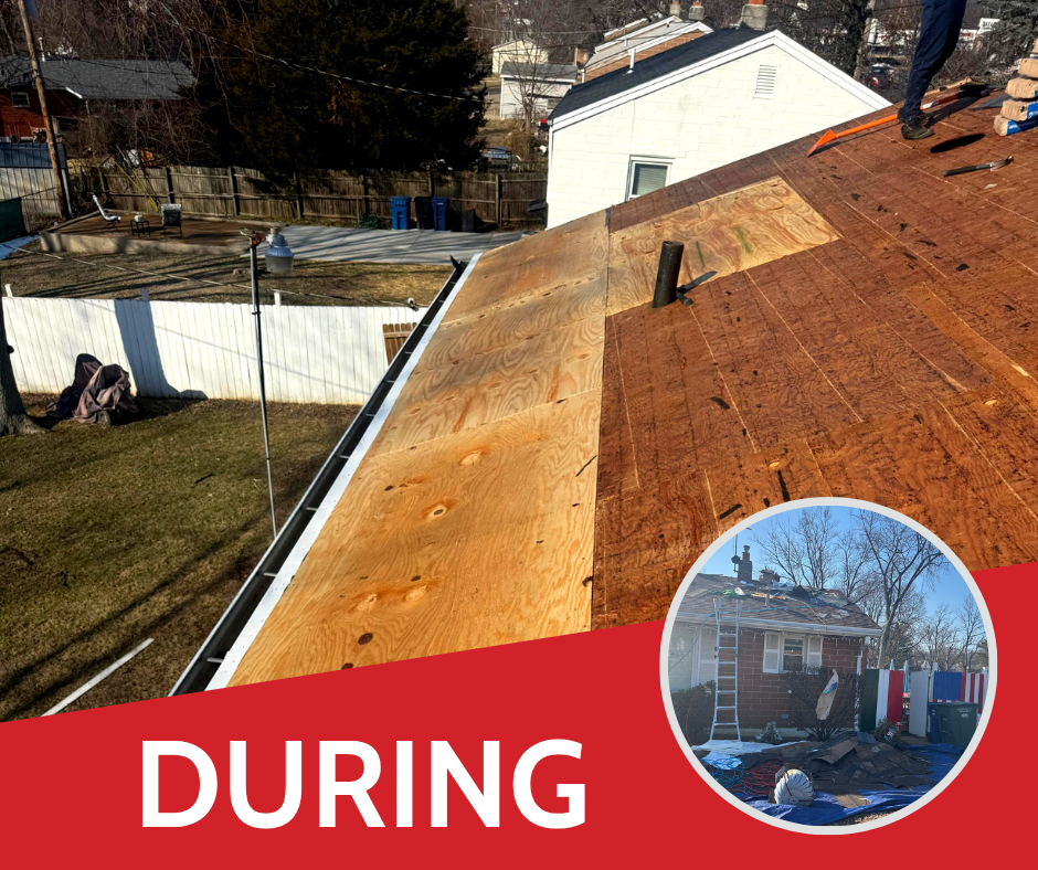 During photo of an Affton, MO Roofing job