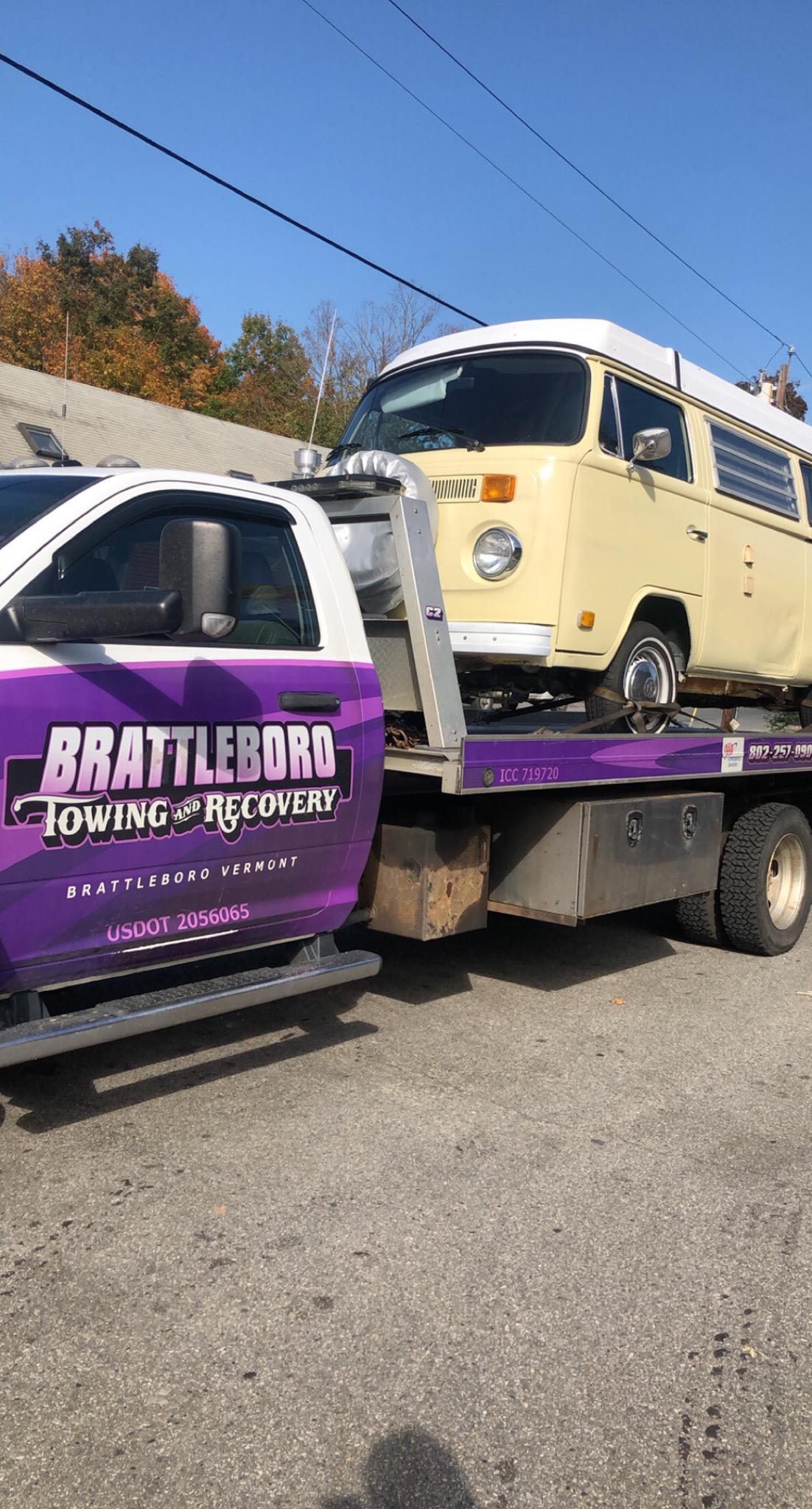 Brattleboro Towing and Recovery | Guilford, VT | (802) 257-5649 | 24 Hour Towing Service | Light Duty Towing | Medium Duty Towing | Flatbed Towing | Wrecker Towing | Box Truck Towing | Dually Towing | Motorcycle Towing | Auto Transports | Limousine Towing | Classic Car Towing | Luxury Car Towing | Sports Car Towing | Exotic Car Towing | Boat Transporter | Long Distance Towing | Tipsy Towing | Junk Car Removal | Winching & Extraction | Accident Recovery | Accident Cleanup | Equipment Transportation | Moving Forklifts | Scissor Lifts Movers | Boom Lifts Movers | Excavators Movers | RV Towing | Motorhome Transport | Police Impounds | Repossessions | Roadside Assistance | Lockouts | Fuel Delivery | Fluid Delivery | Jump Starts | Mobile Battery Delivery and Installation | Tire Changes | Mobile Mechanic