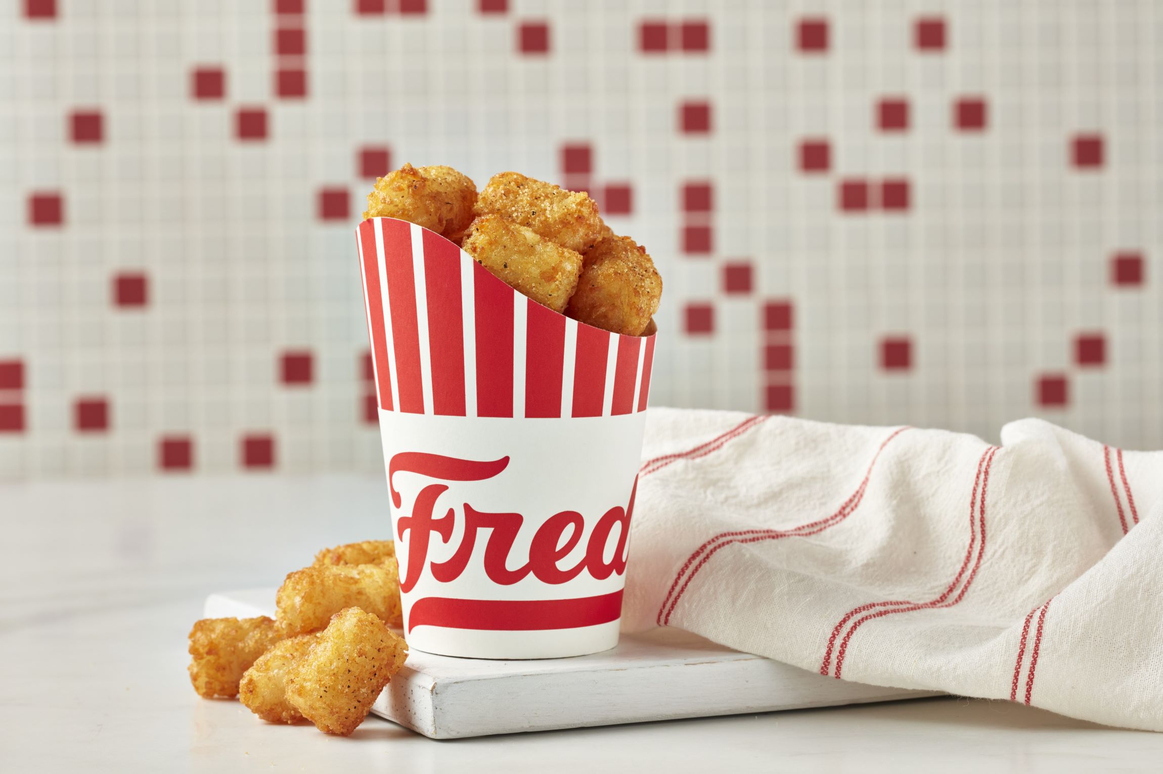 Tater tots in Freddy's cup