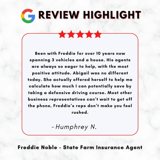 Images Freddie Noble - State Farm Insurance Agent
