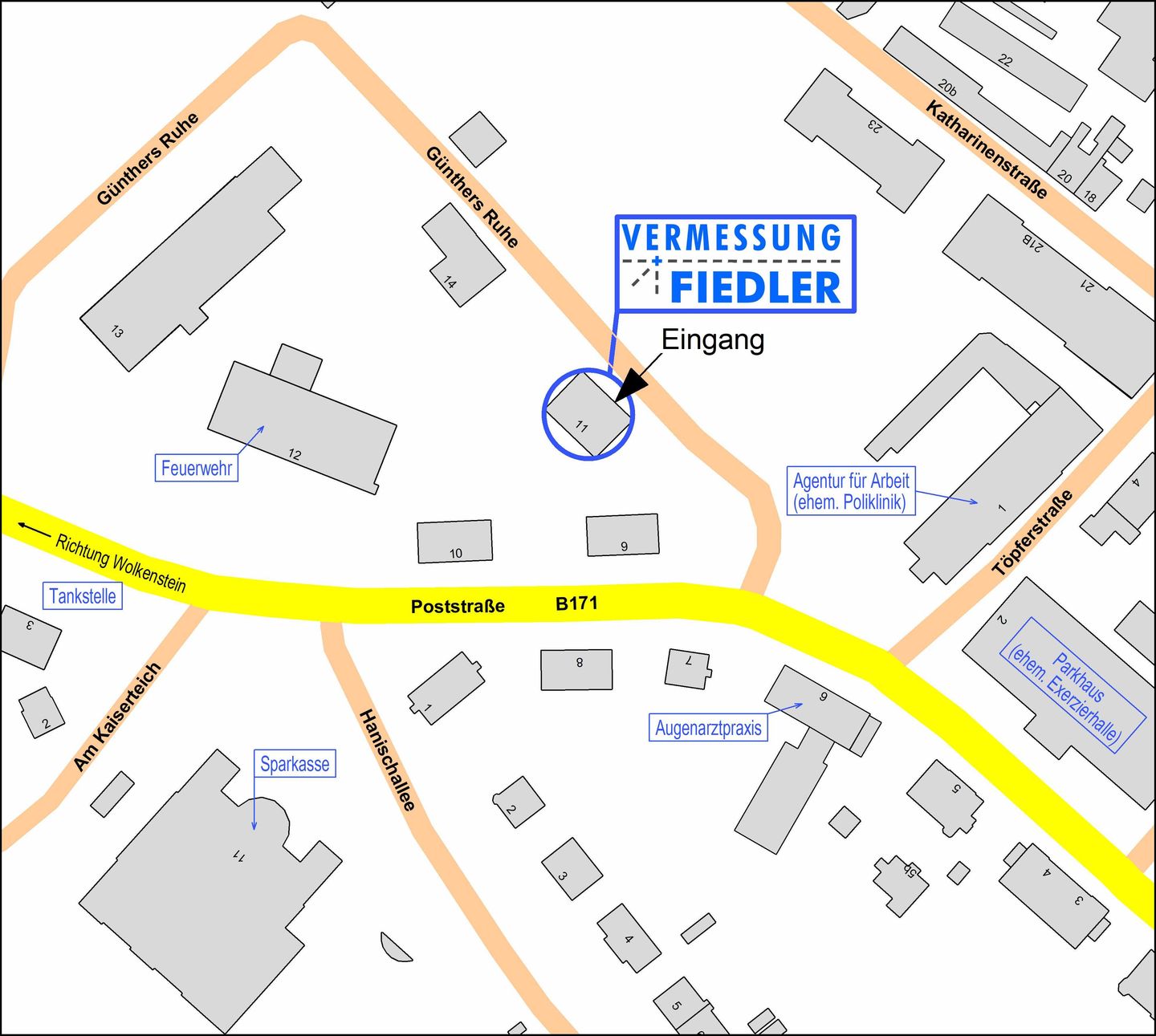 Vermessungsbüro Fiedler, Poststr. 11 in Marienberg