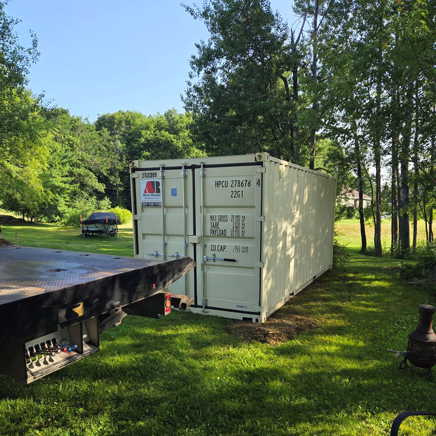 Abco Rental & Storage, Inc recently completed a delivery of 20ft storage container rental to Biddefo 