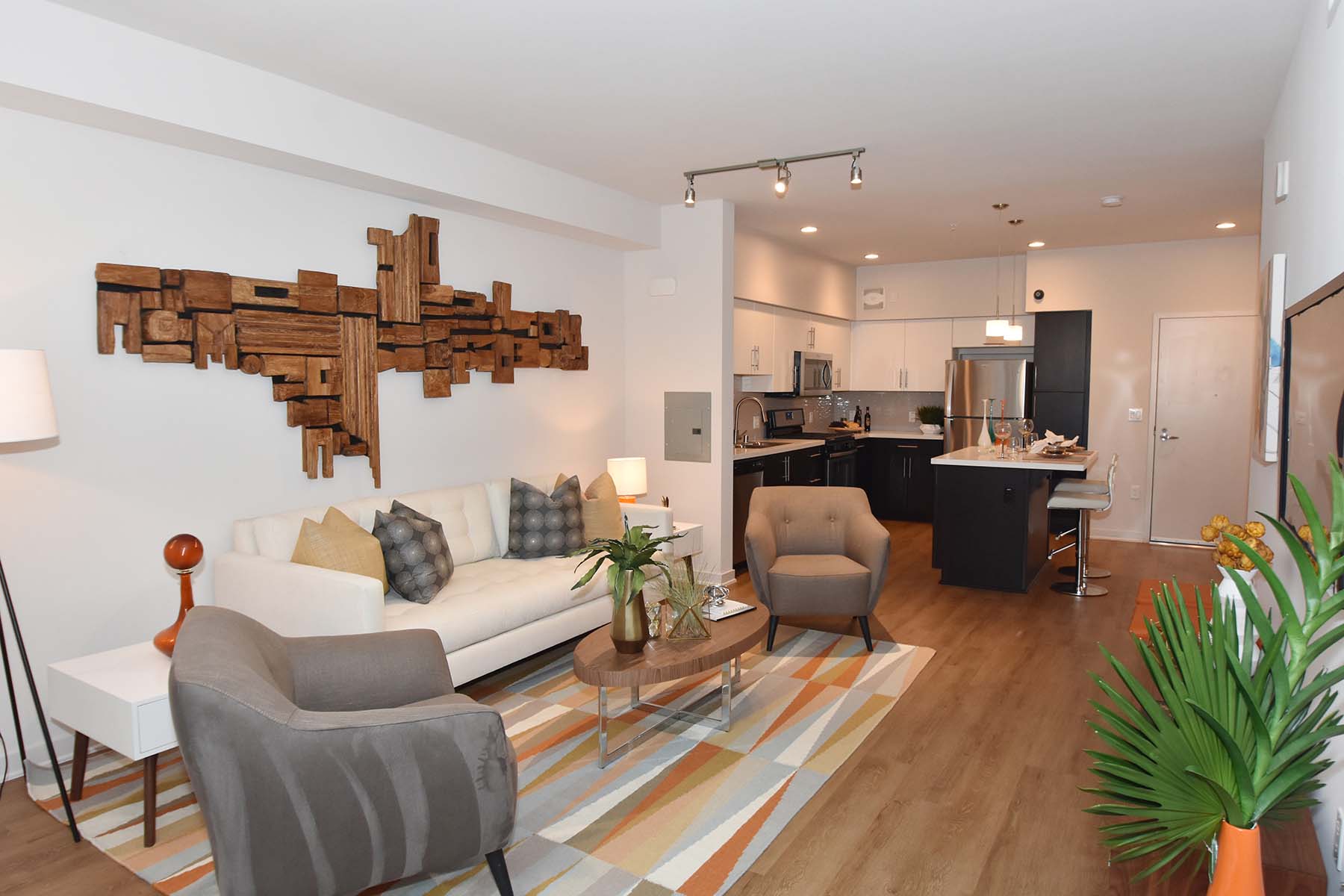 Living Area With Kitchen