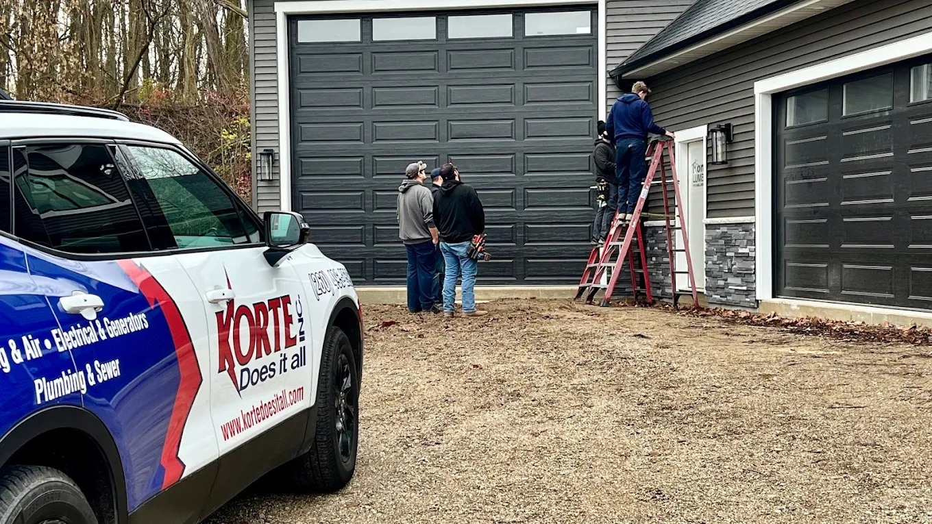 Korte Does It All, Inc. work van outside of the house