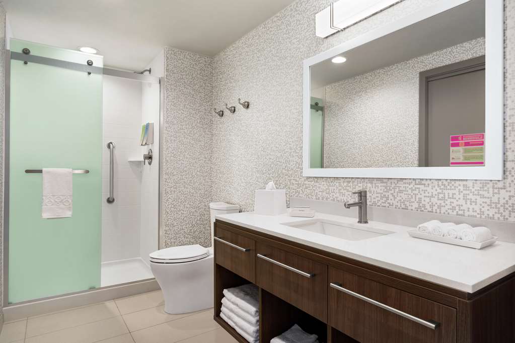 Guest room bath Home2 Suites by Hilton Harrisburg North Harrisburg (717)545-5300