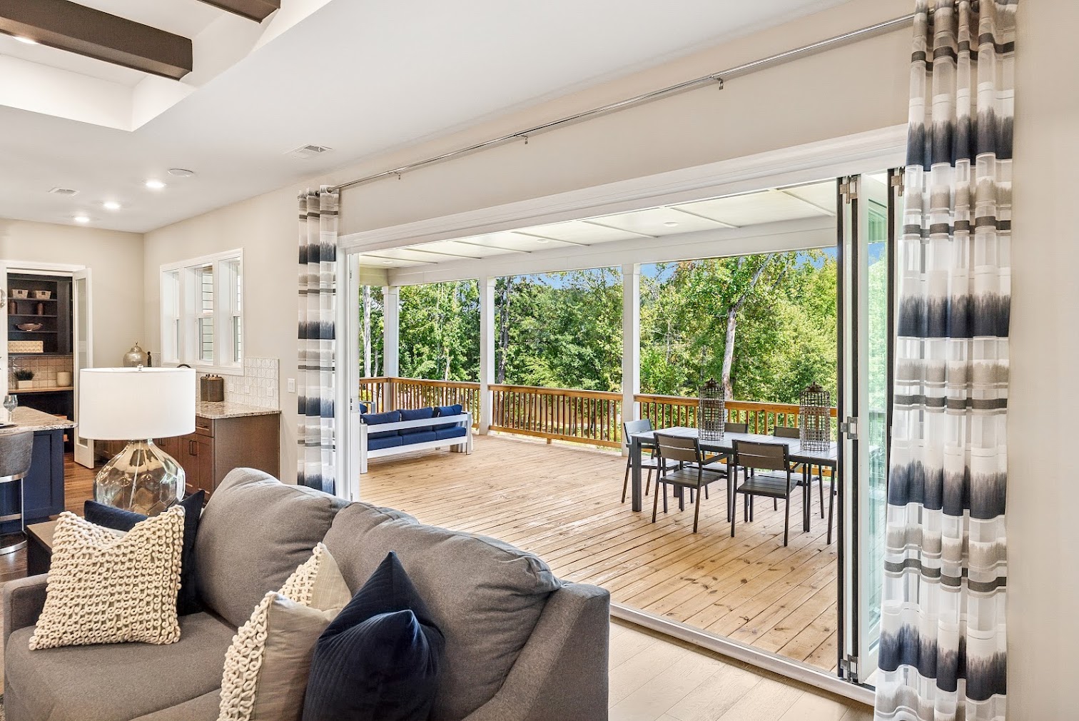 open doors and floor plan at Cresswind at Spring Haven