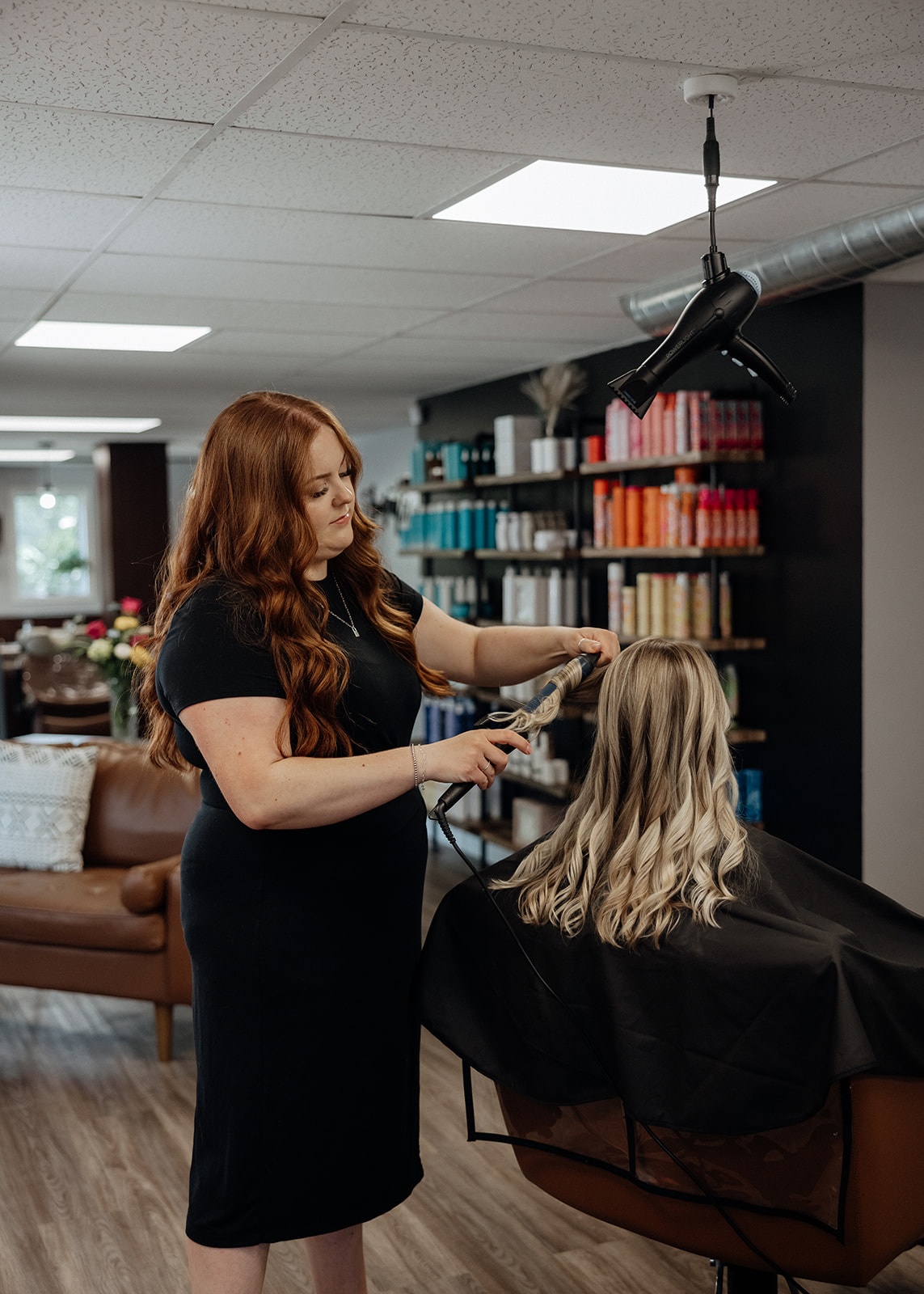 Curling and Styling Hair at Elements Salon in Grand Rapids, MN