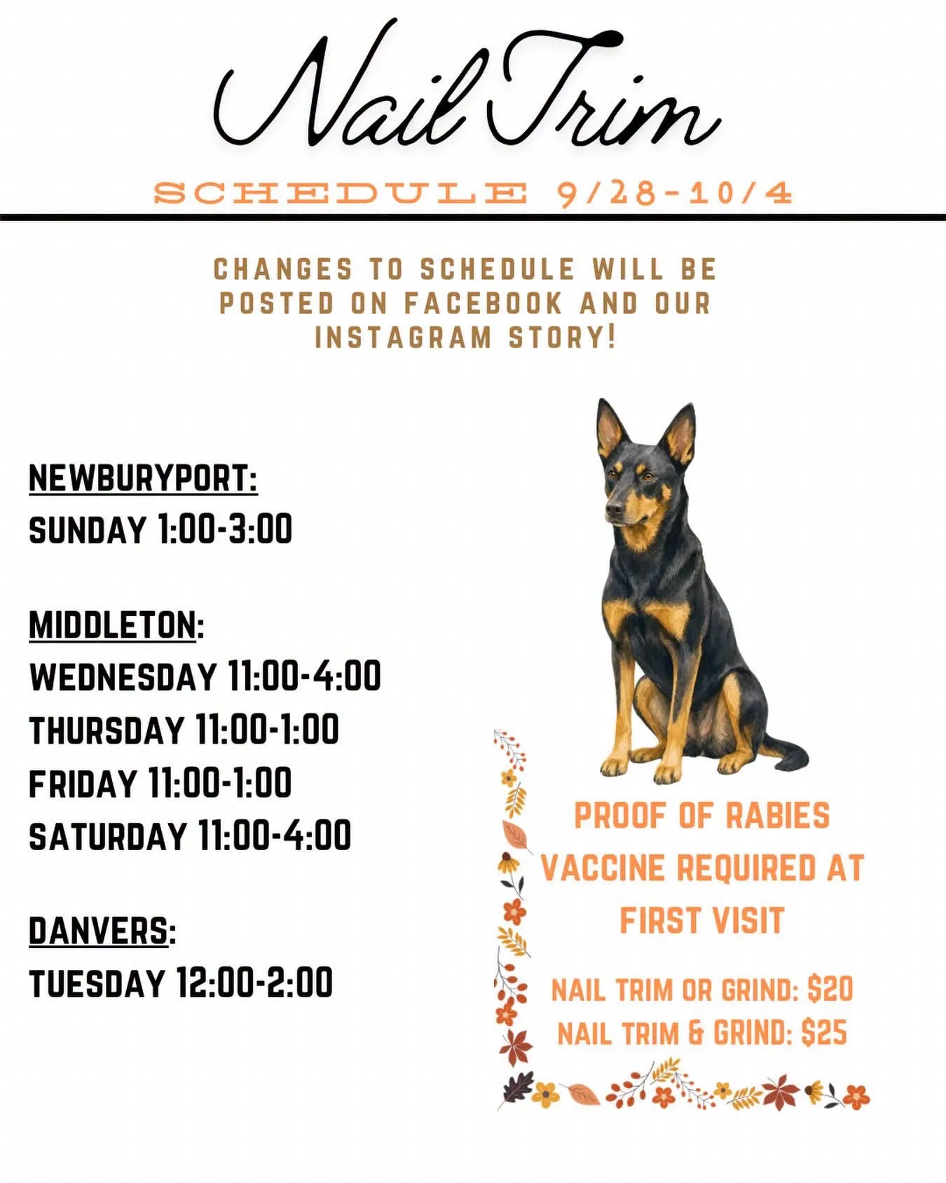 Image of Local Pet Event Nail Trim Schedule Nearby