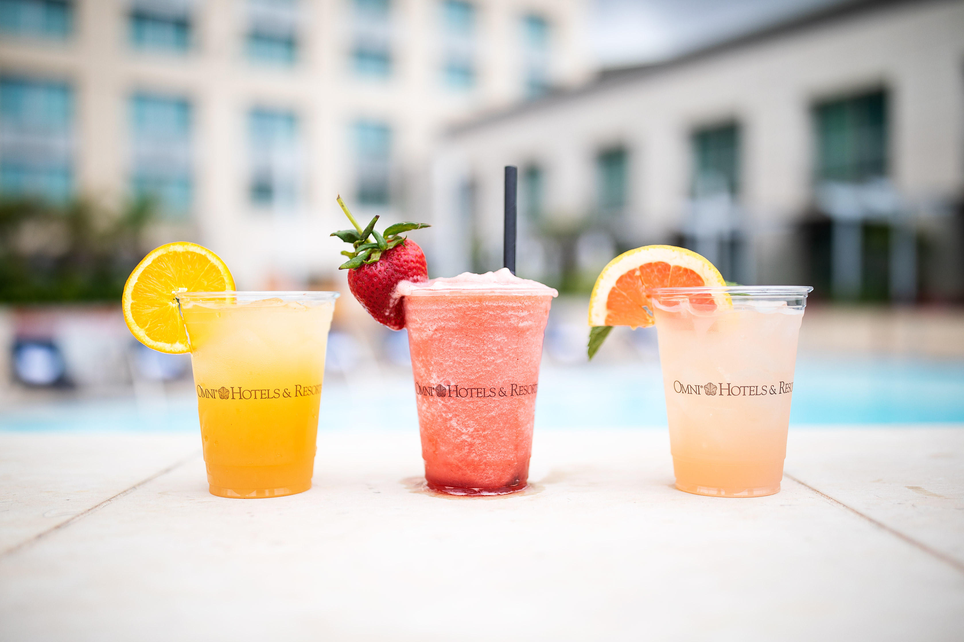 Poolside drinks - Omni San Diego Hotel