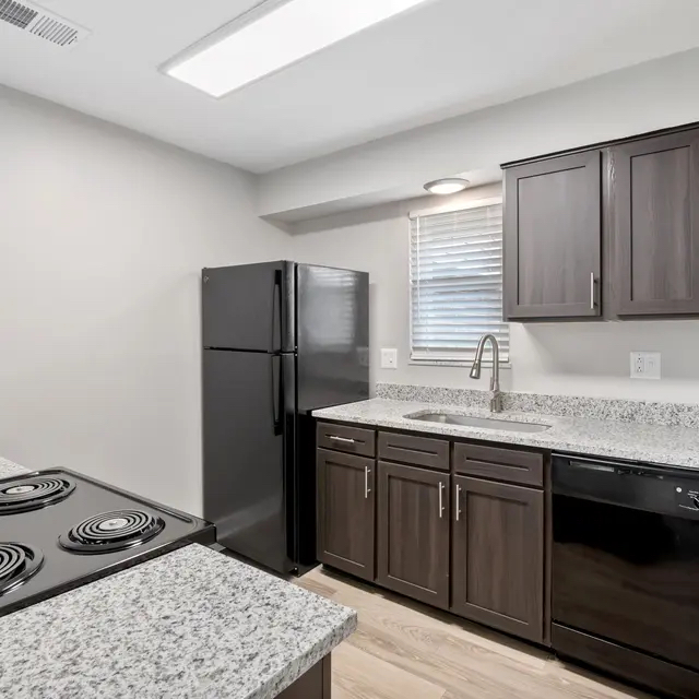 renovated kitchen at Lexington Square
