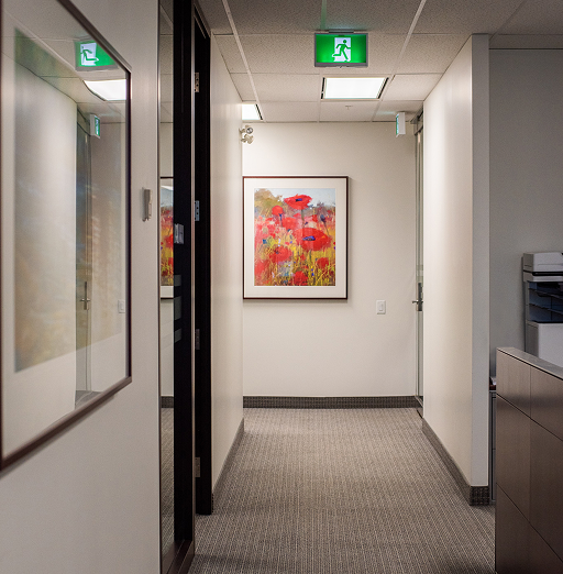 Office interior with beautiful artwork.