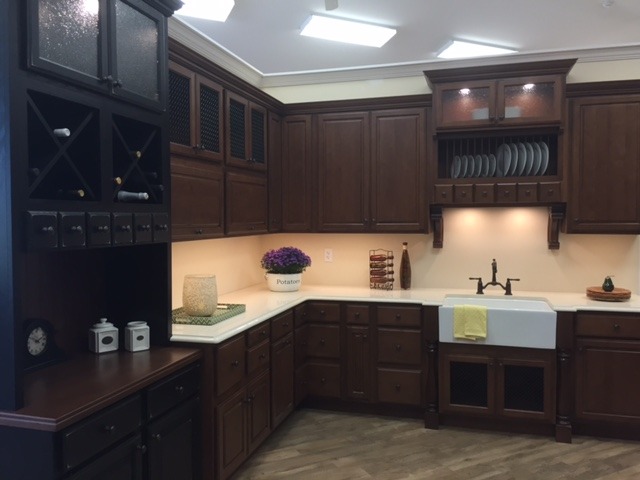 Schrock Trademark Cabinetry with Coffee Accents and Cambria Quartz Countertops