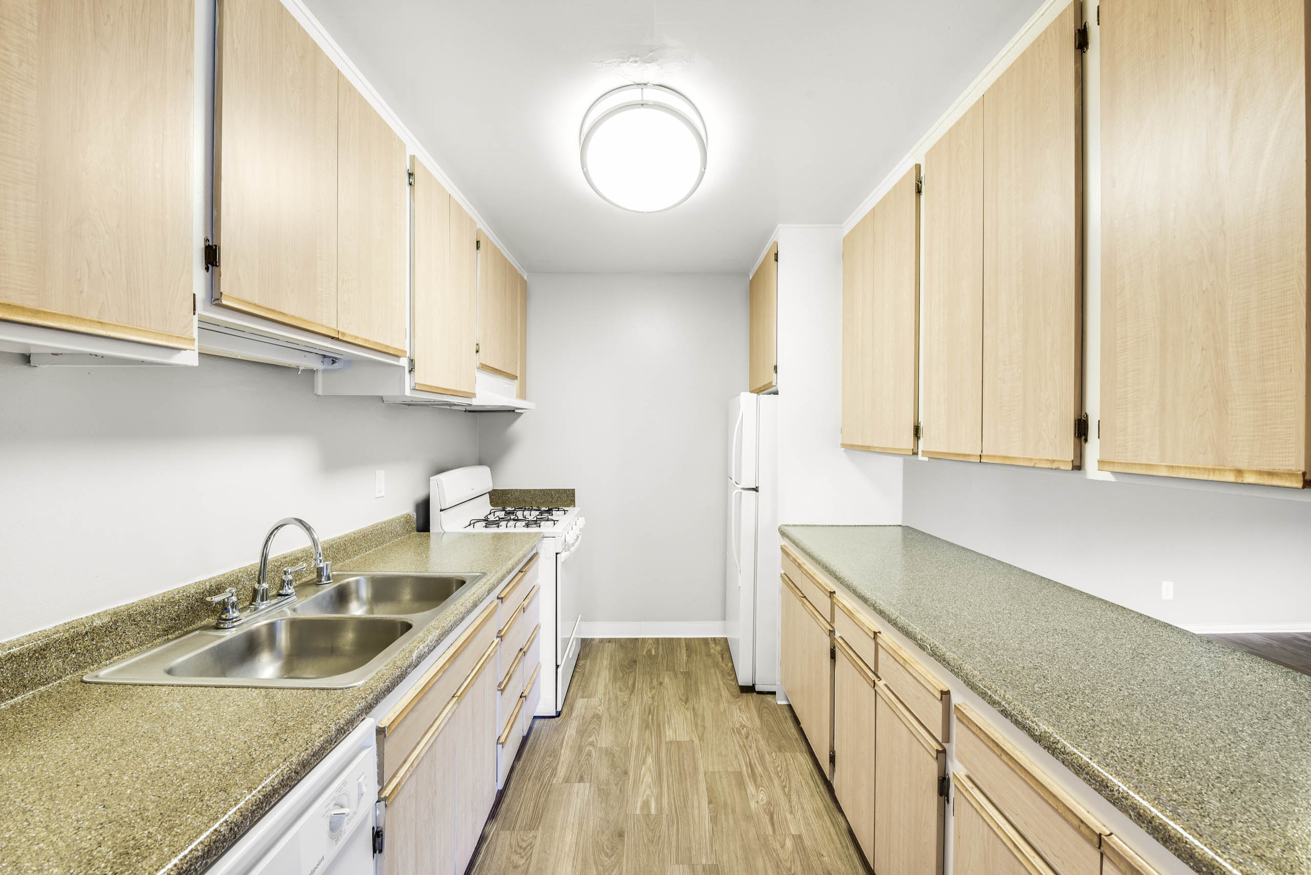 Kitchen with Wooden Cabinets