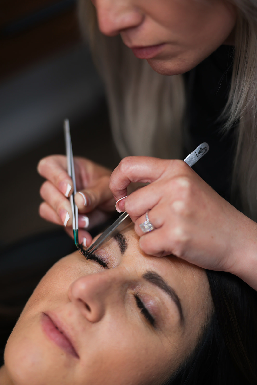 Installing Eyelash Extensions at Elements Salon in Grand Rapids, MN