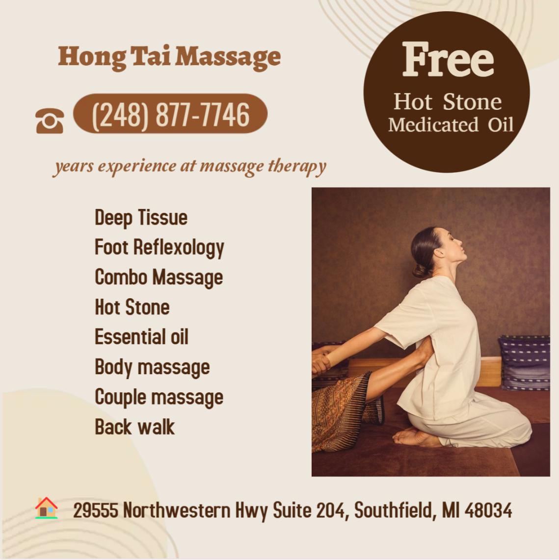 Thai massage is a traditional massage that uses acupressure and assisted yoga postures.
Thai massage is said to be both relaxing and energizing.