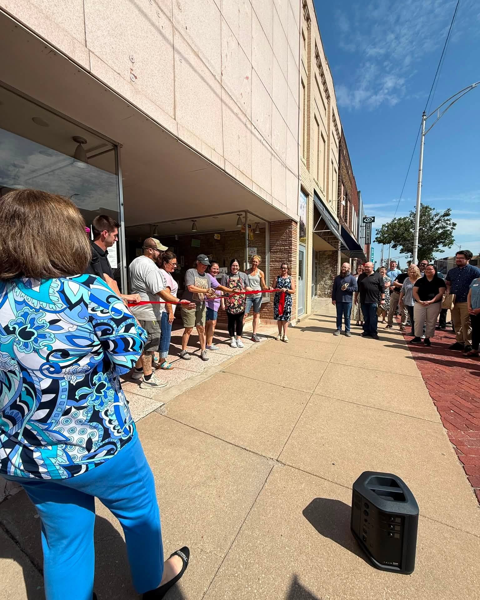 What an amazing turnout today at Crust & Crumb’s official ribbon cutting. So exciting to see them grow and expand into Main Street Newton KS!