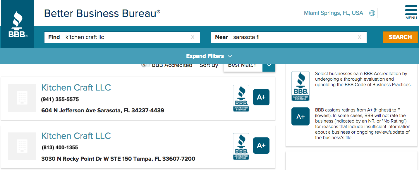 Better Business Bureau A +
All else 5 stars.