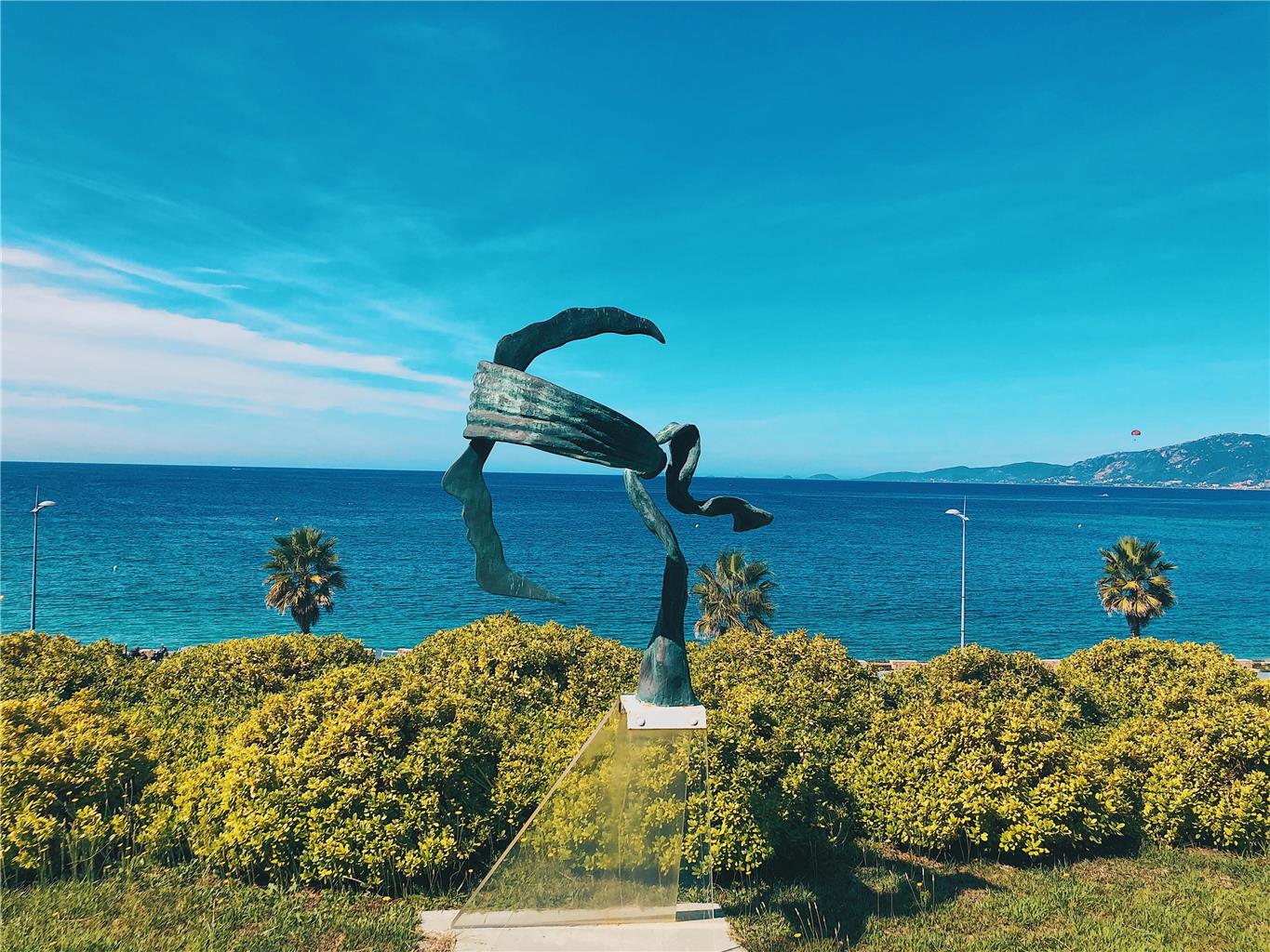 Lobby terrace - sea view corsican flag