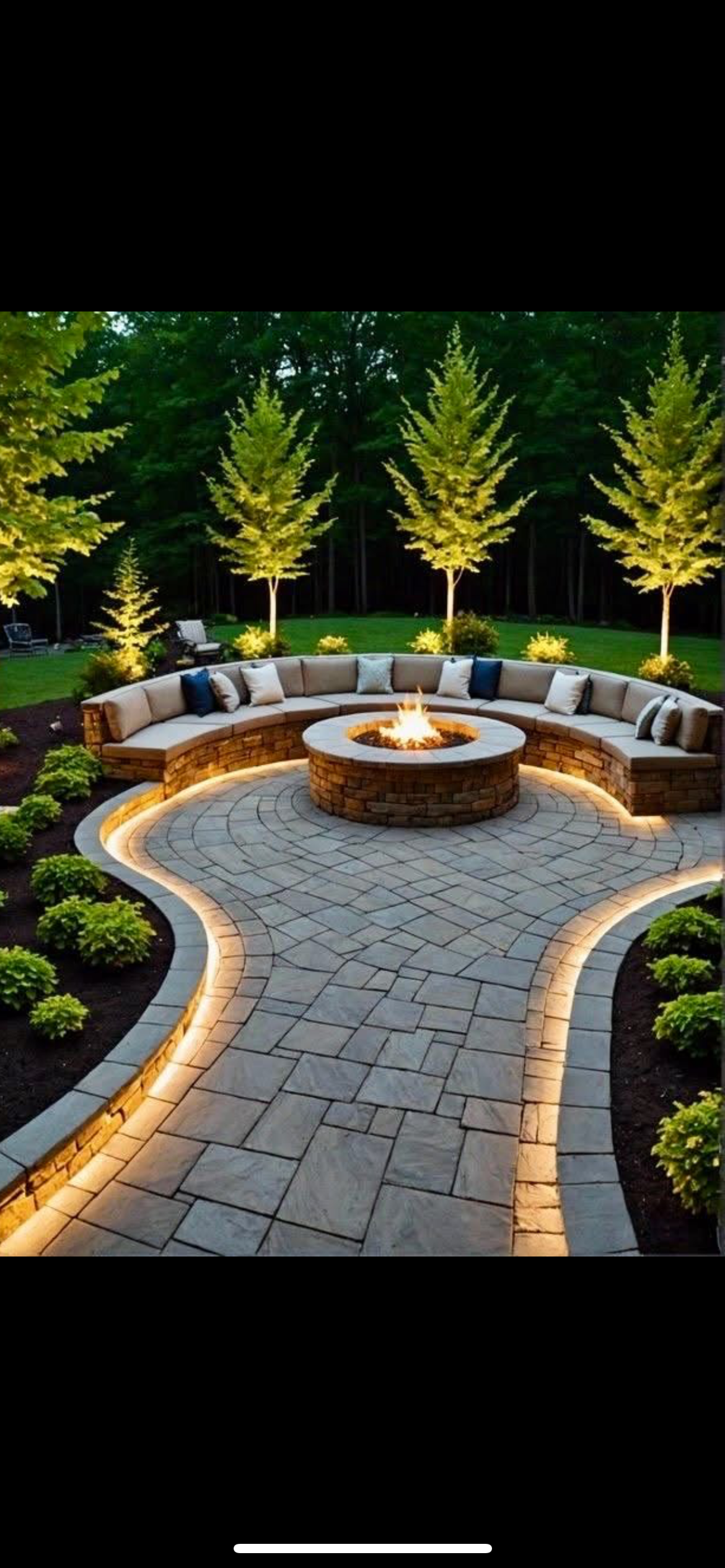 Pavers, stone, Fireplace, landscape lighting, soil, nursery, plants for a beautiful backyard