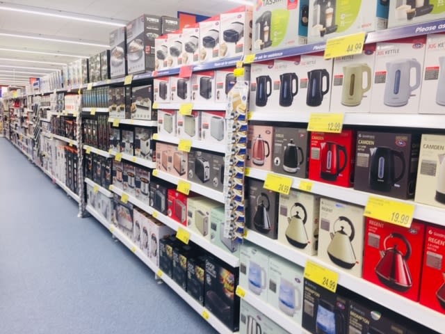 B&M's brand new store in Lurgan stocks a great range of electrical items for the home, including TVs, Bluetooth speakers, toasters, irons and much more.