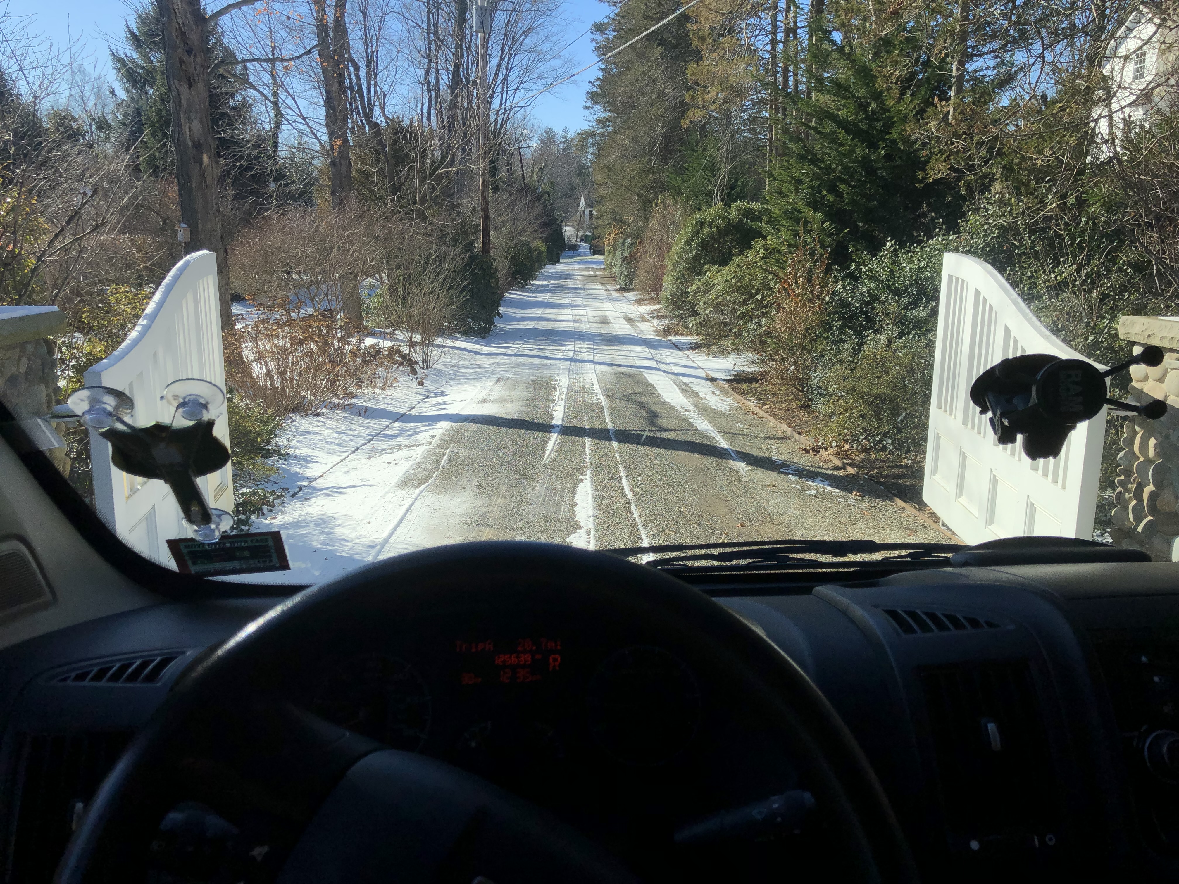 Working on a very old estate in Rumson, NJ. What an impessive driveway!