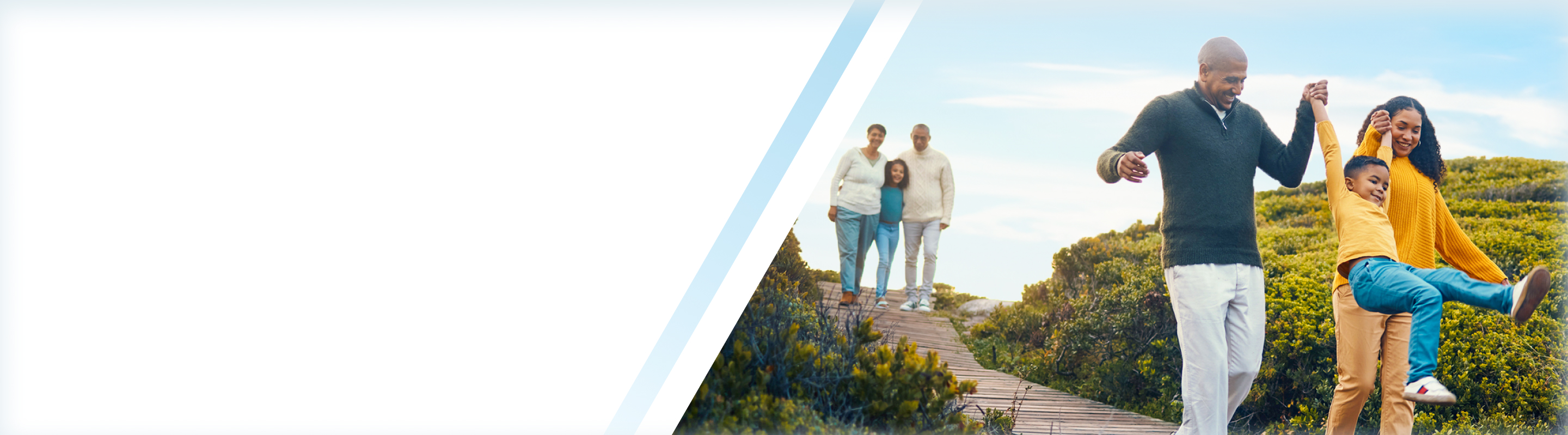 A family enjoying a walk together.