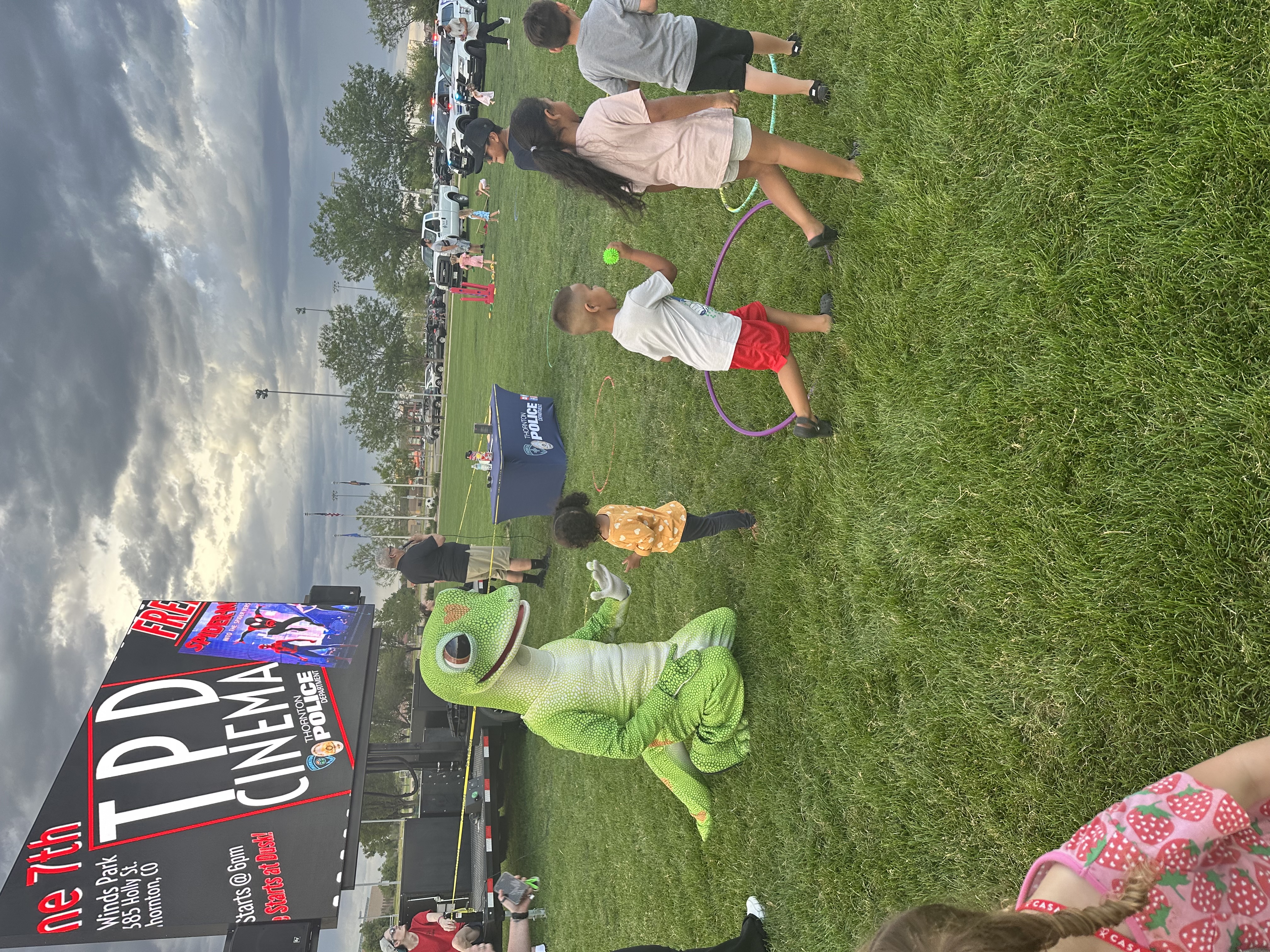 Thornton Police Department movies in the park.