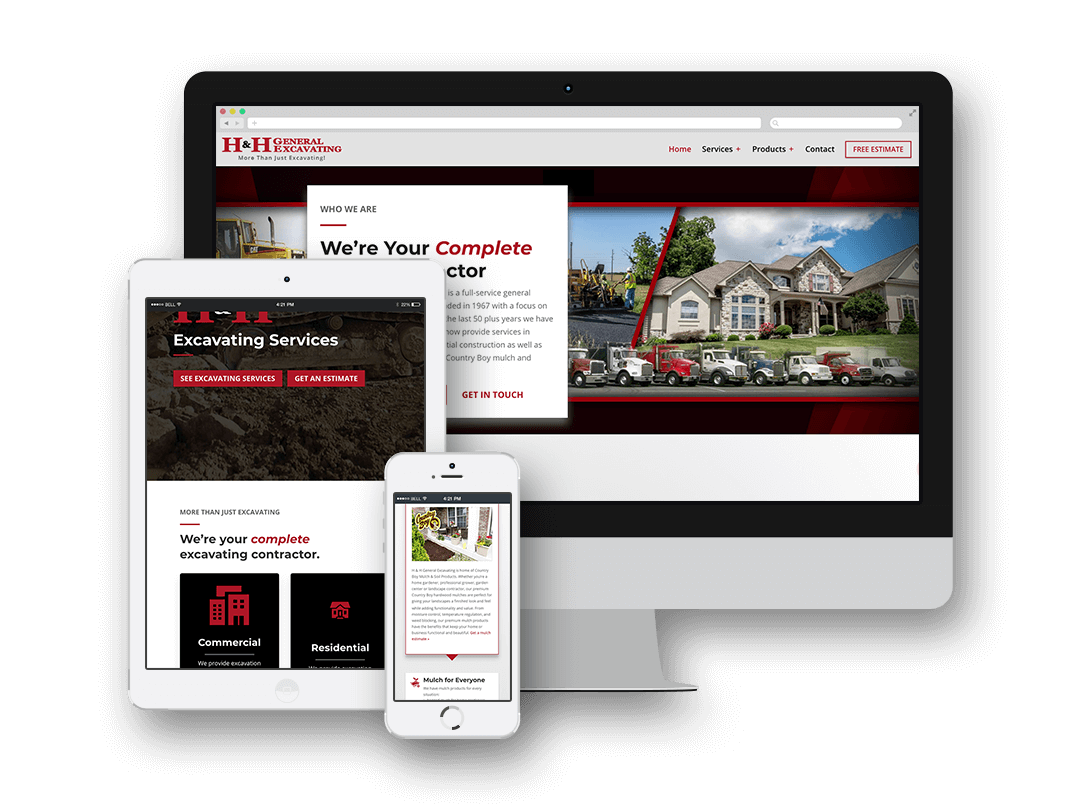 H&H General Excavating Wordpress Driven Website Design created by Why Not Advertising, LLC
