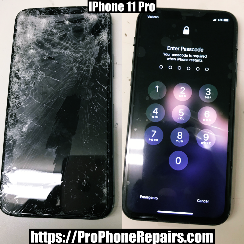 iPhone 11 Pro phone screen repair by Pro Phone Repairs of Albuquerque