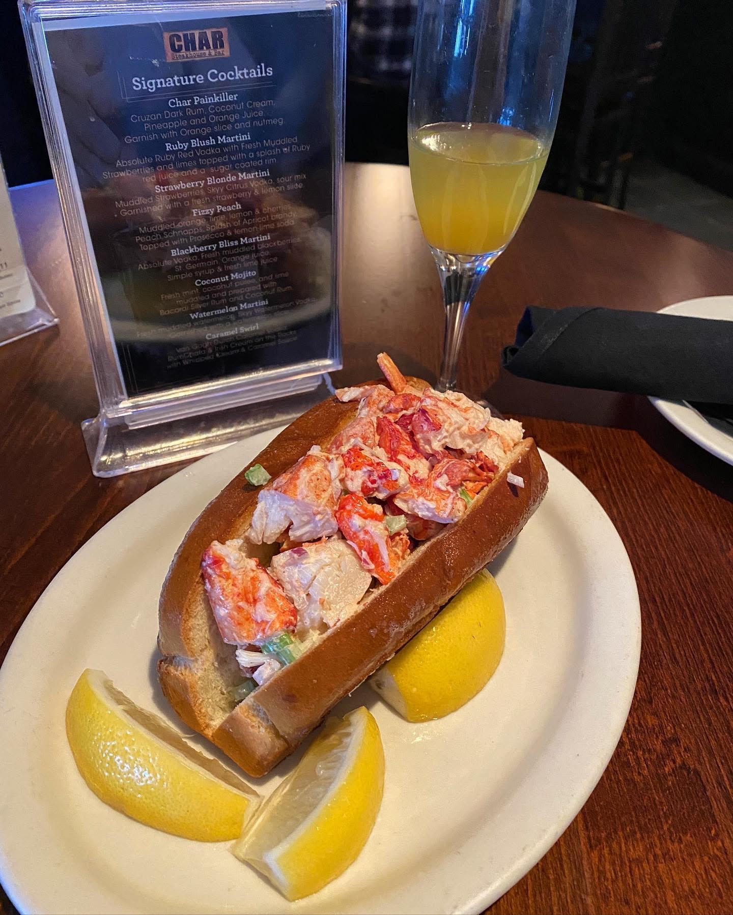 Lobster Roll At Char Steakhouse and Bar in Mahopac