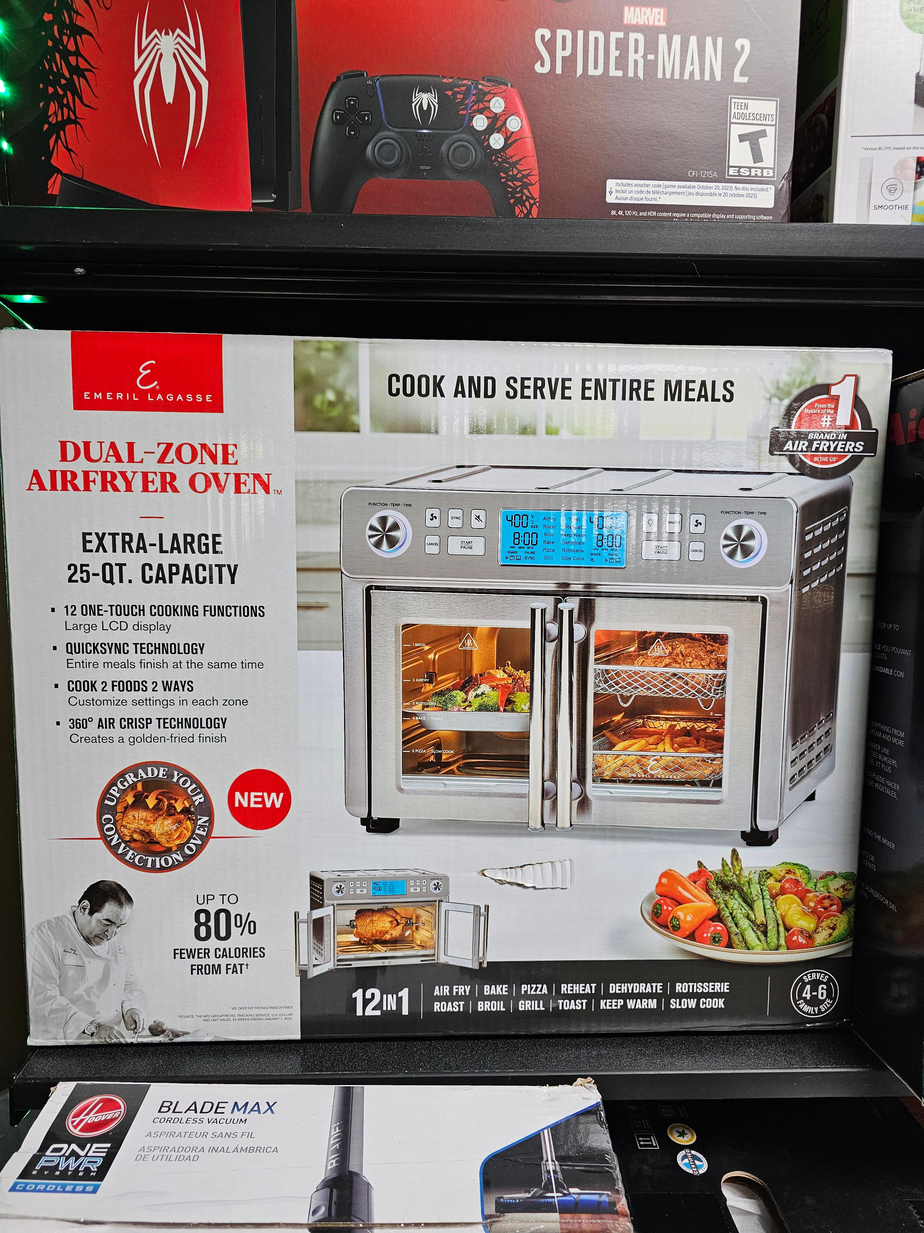 Dual door, Dual zone air fryer. Lets reduce cook time and enjoy more fun time.