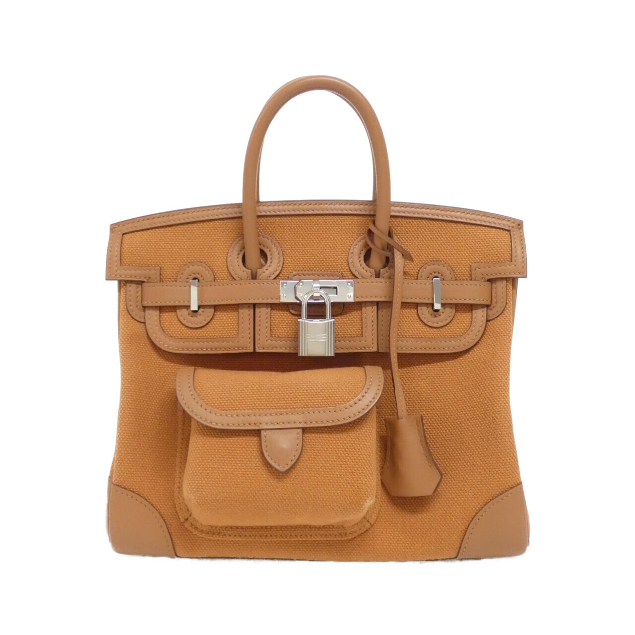 エルメス バーキン カーゴ 25cm 082739CK トワルゴエラン+スイフト  GOLD シルバー金具
