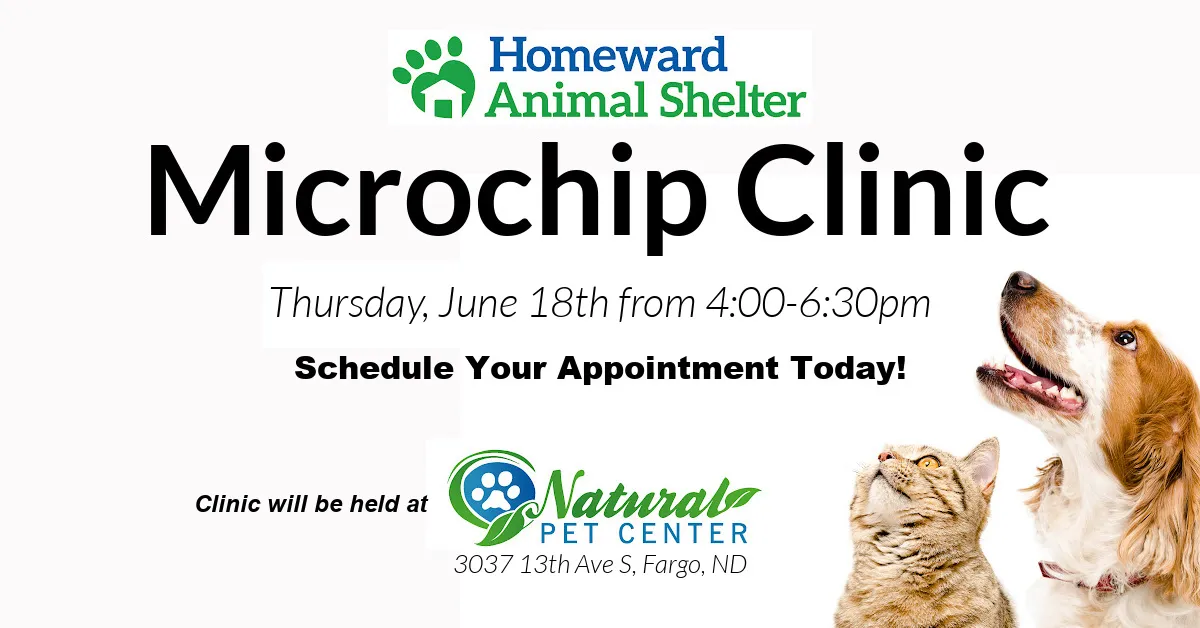 Image of Local Pet Event Microchip Clinic by Homeward Animal Shelter Nearby