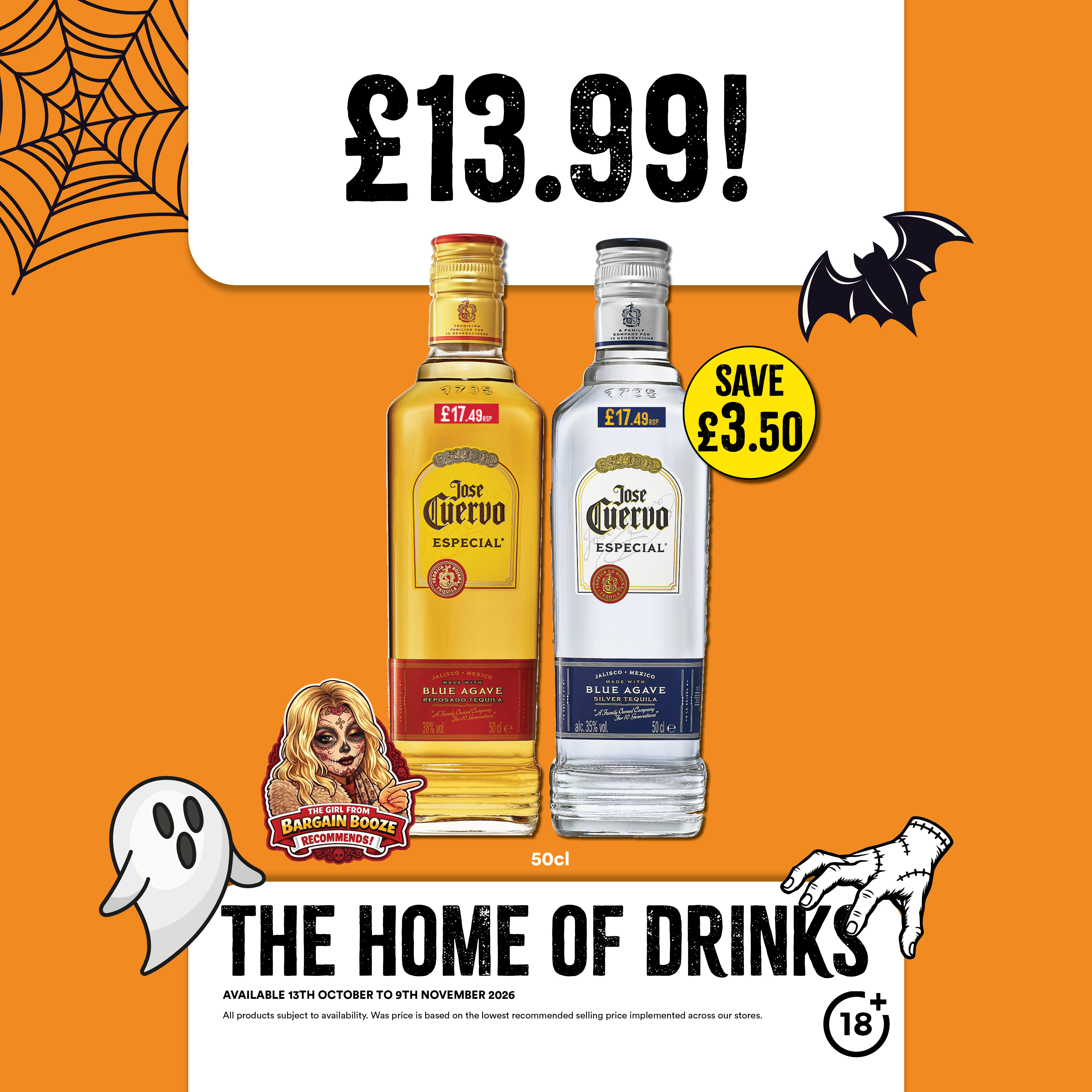 &pound;13.99 on Tequila