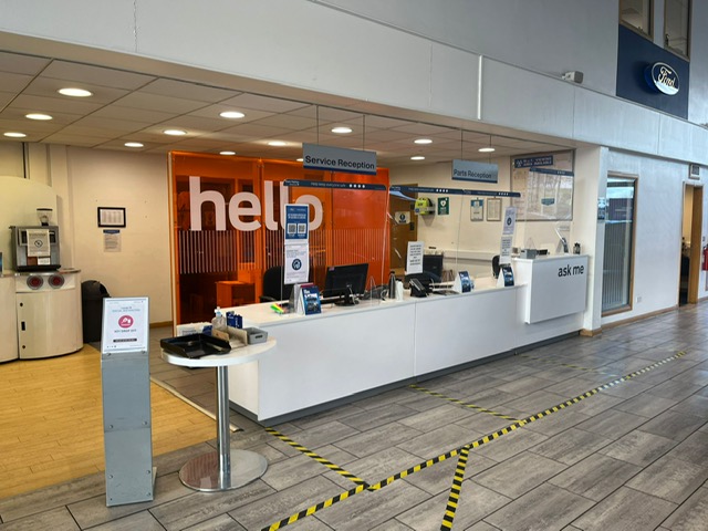 Reception area inside the Ford Service Centre Northwich Ford Service Centre Northwich Northwich 01606 338888