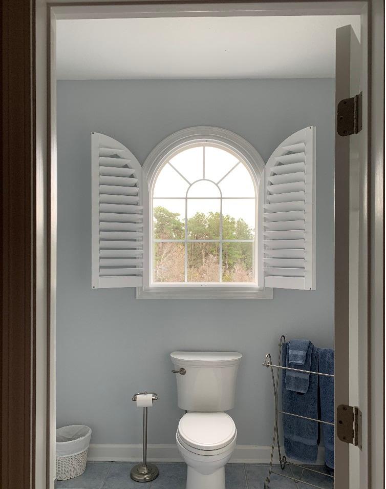 PureVu Arched Top Wood Shutters with Invisible Tilt
