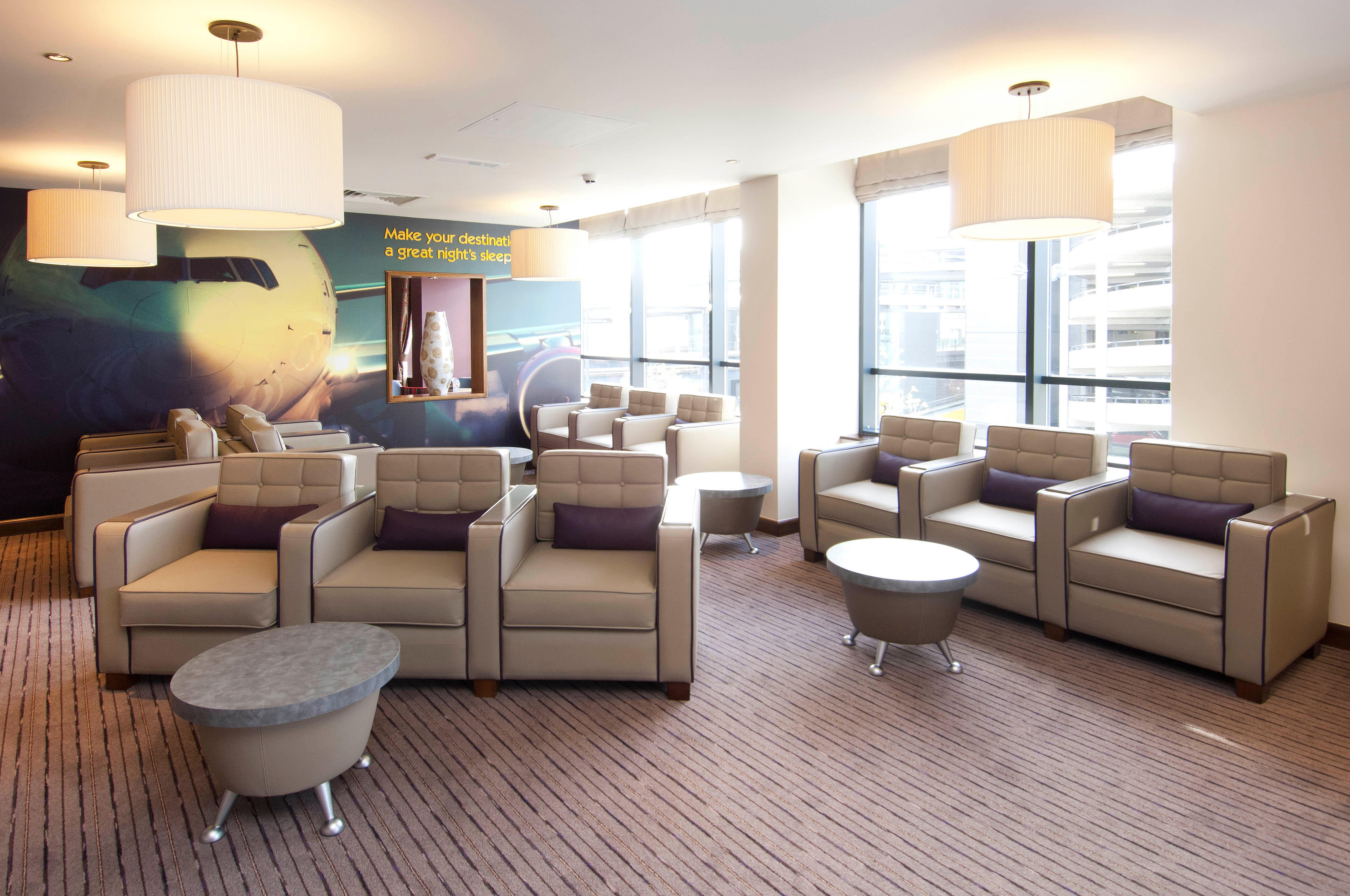 Premier Inn reception lounge Premier Inn London Gatwick Airport (North Terminal) hotel Gatwick 08715 279354
