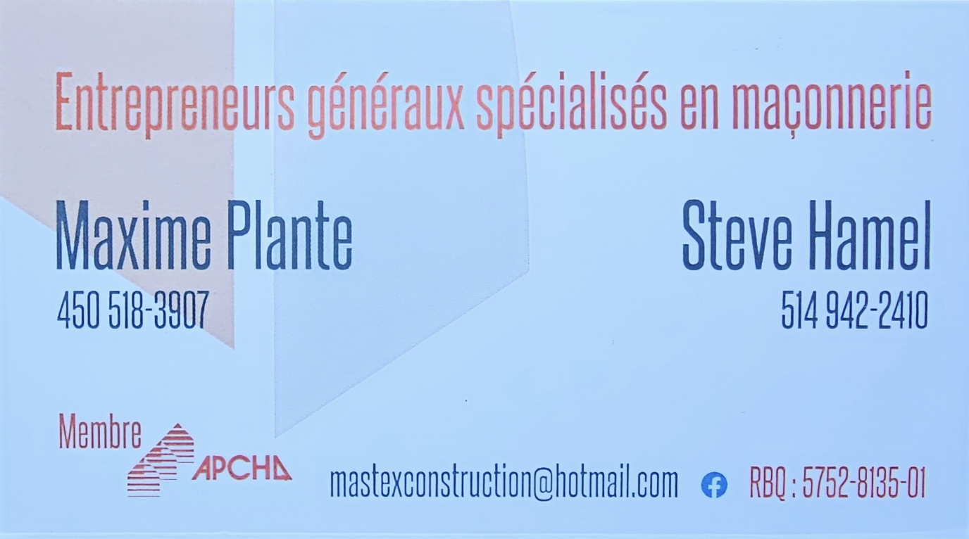 Images Maconnerie Mastex Construction Inc.