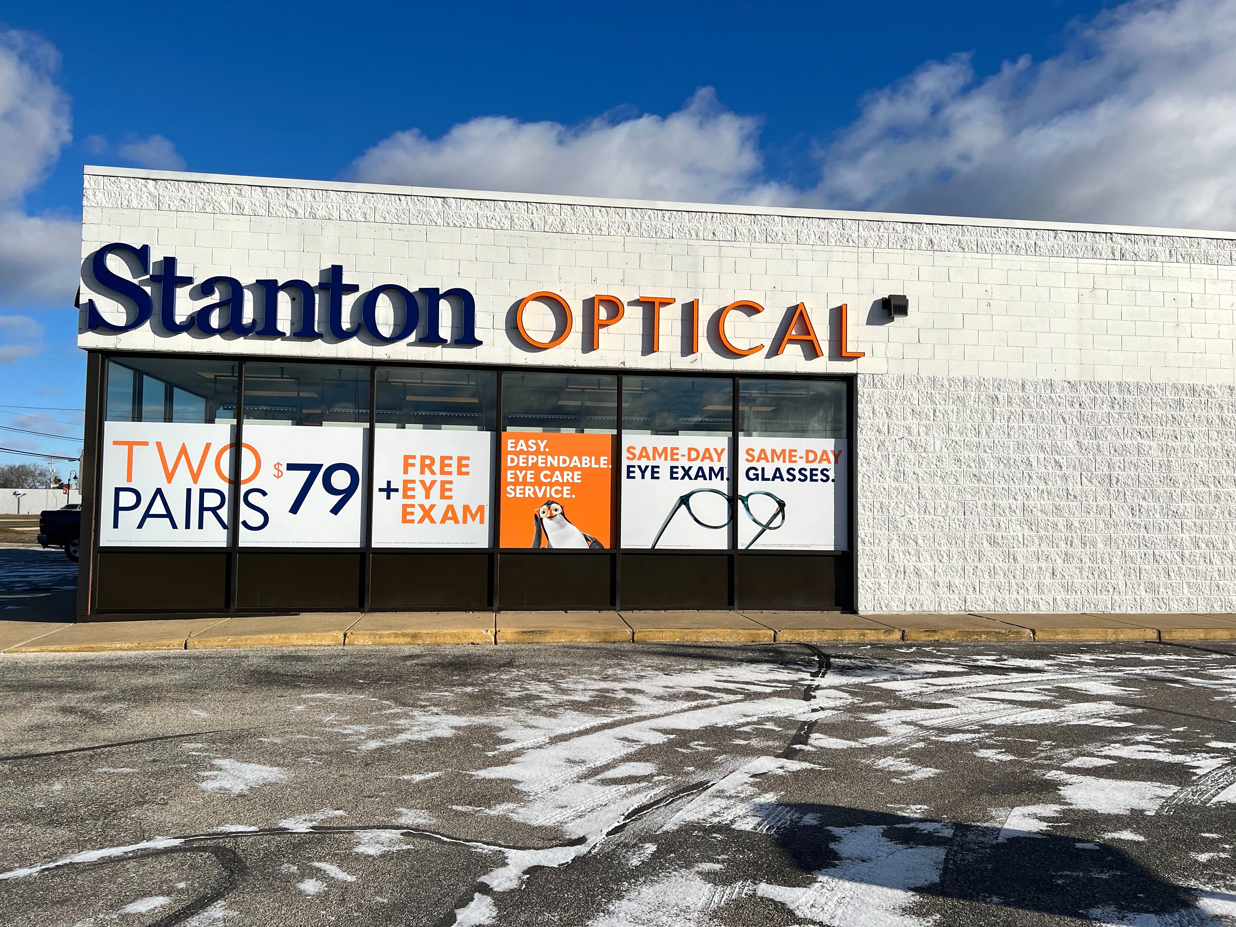 Storefront at Stanton Optical Store Saginaw MI 48604