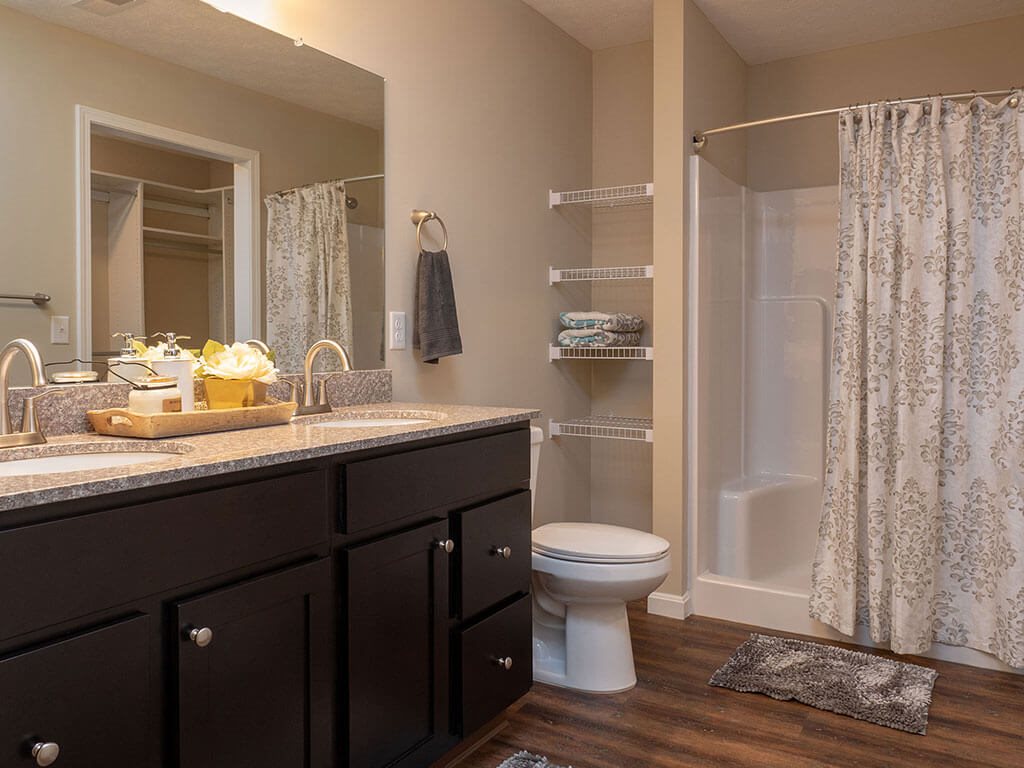 Two Spacious Bathrooms in All Floor Plans
