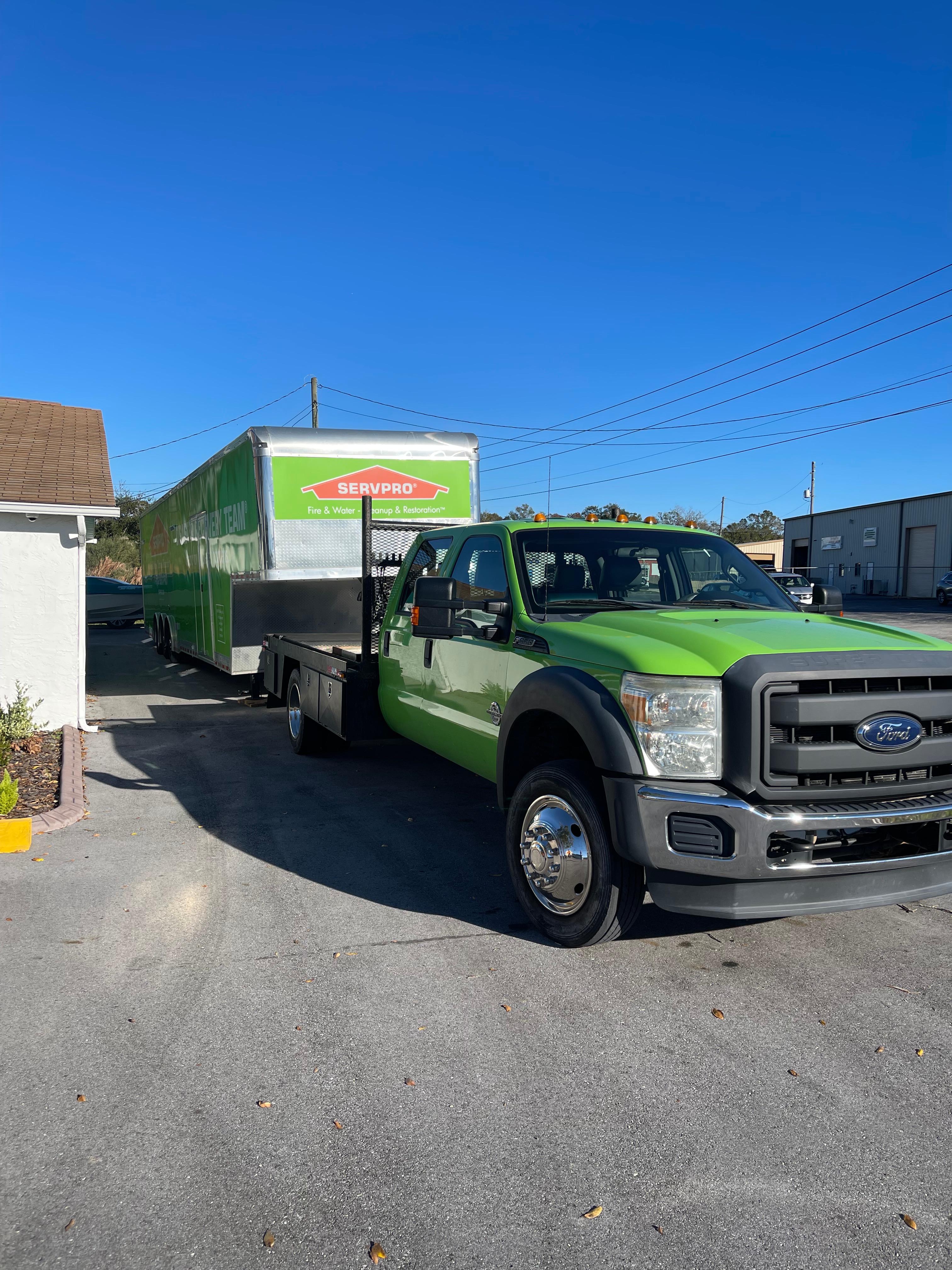 SERVPRO trailer ready for dispatch